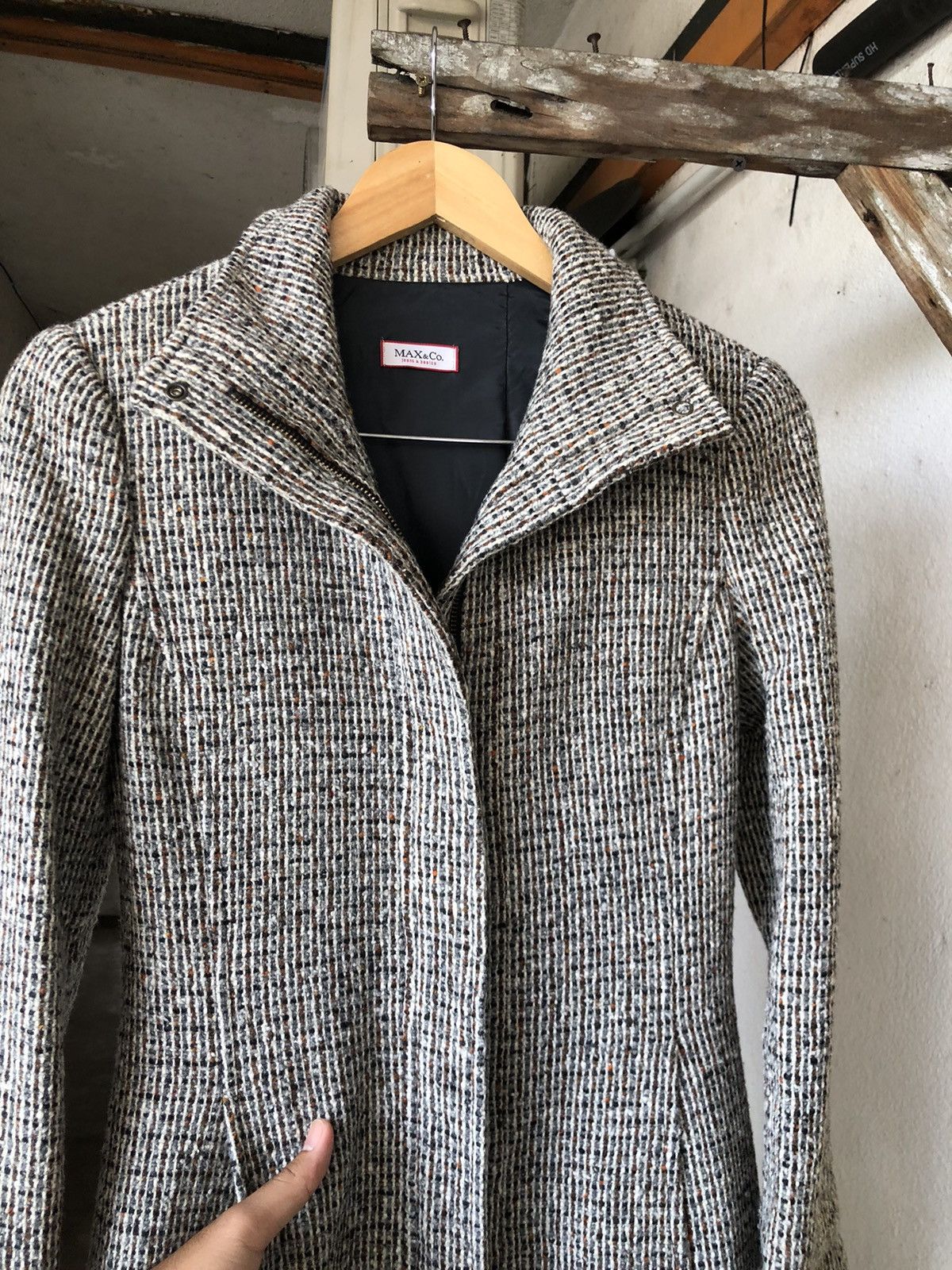Max Mara Chanel Inspired ❗️Max & Co by Max Mara Tweed Long Jacket Size XS / US 0-2 / IT 36-38 - 10 Thumbnail