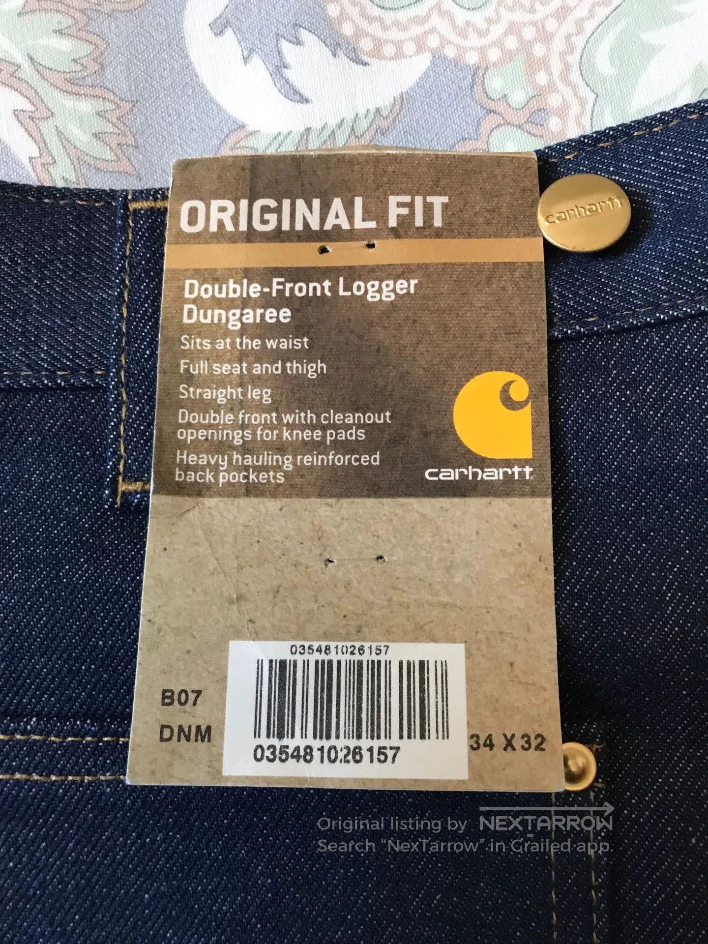 Carhartt Carhartt B07 Double Knee Raw Denim Jeans. Size US 34 / EU 50 - 8 Thumbnail
