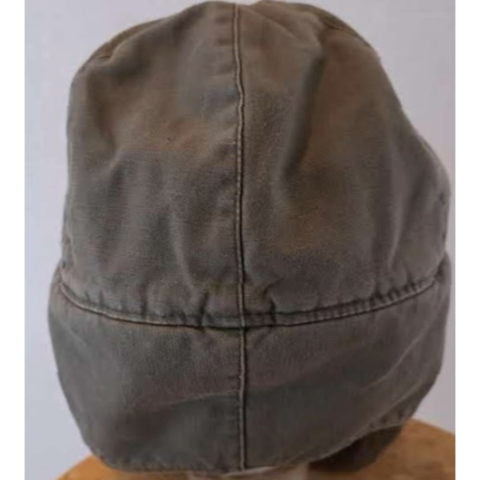 Vintage VINTAGE Albert Kempf Teunz Skull Cap Men Adjustable Green Cotton Canvas Insulated Ear Flap Winter Military 7 1/4 Medium Size ONE SIZE - 6 Thumbnail