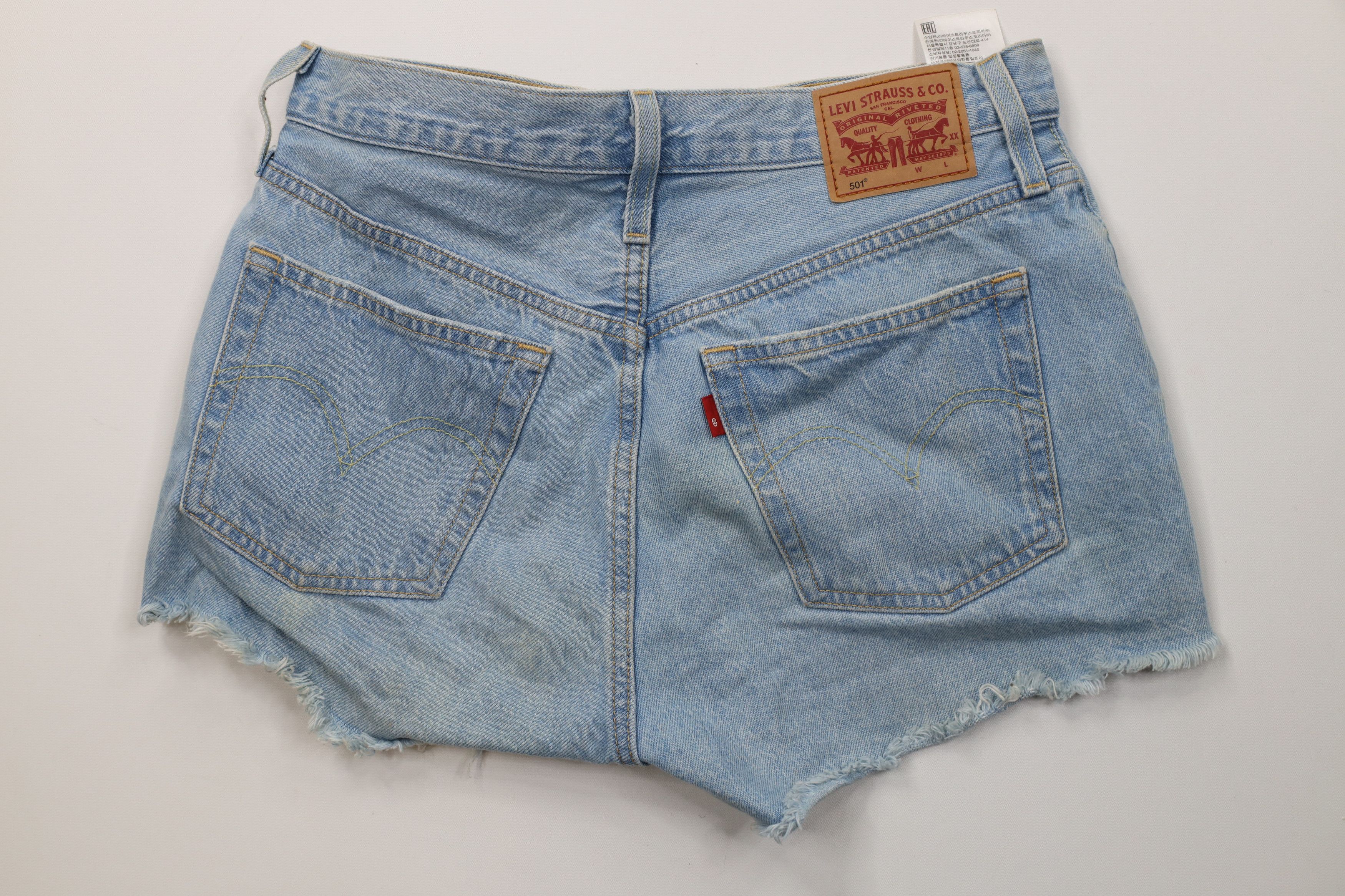 Levi's Vintage Y2K Levis 501xx Original Fit Button Fly Denim Shorts Size 27" / US 4 / IT 40 - 9 Thumbnail