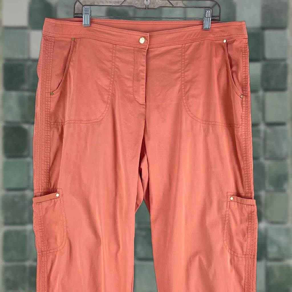 Vintage Zenergy by Chico's Pants Womens Large Coral Straight Leg High Rise Casual Size 36" / US 14 / IT 50 - 1 Thumbnail