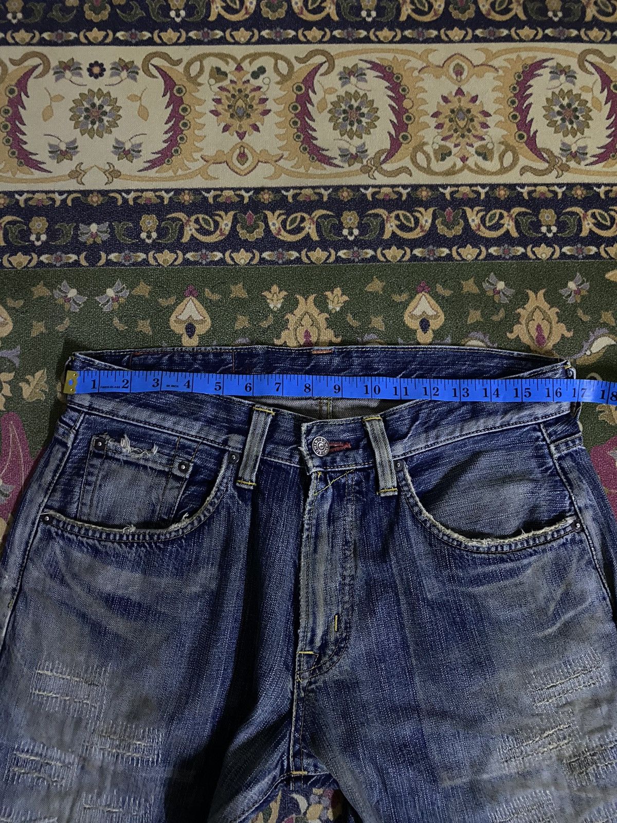 Edwin Vintage Edwin Distressed Denim Size US 33 - 17 Thumbnail