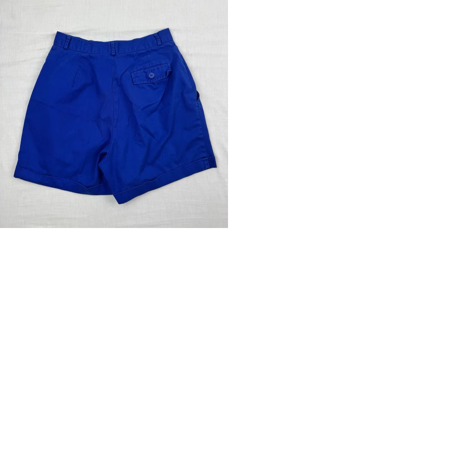 Casablanca VINTAGE Casablanca Shorts Womens 10 High Waisted 1980s Hipster Mom Shorts 80s Blue Cotton Polyester Casual Business Women's Stocked 10 Size 32" / US 10 / IT 46 - 9 Thumbnail