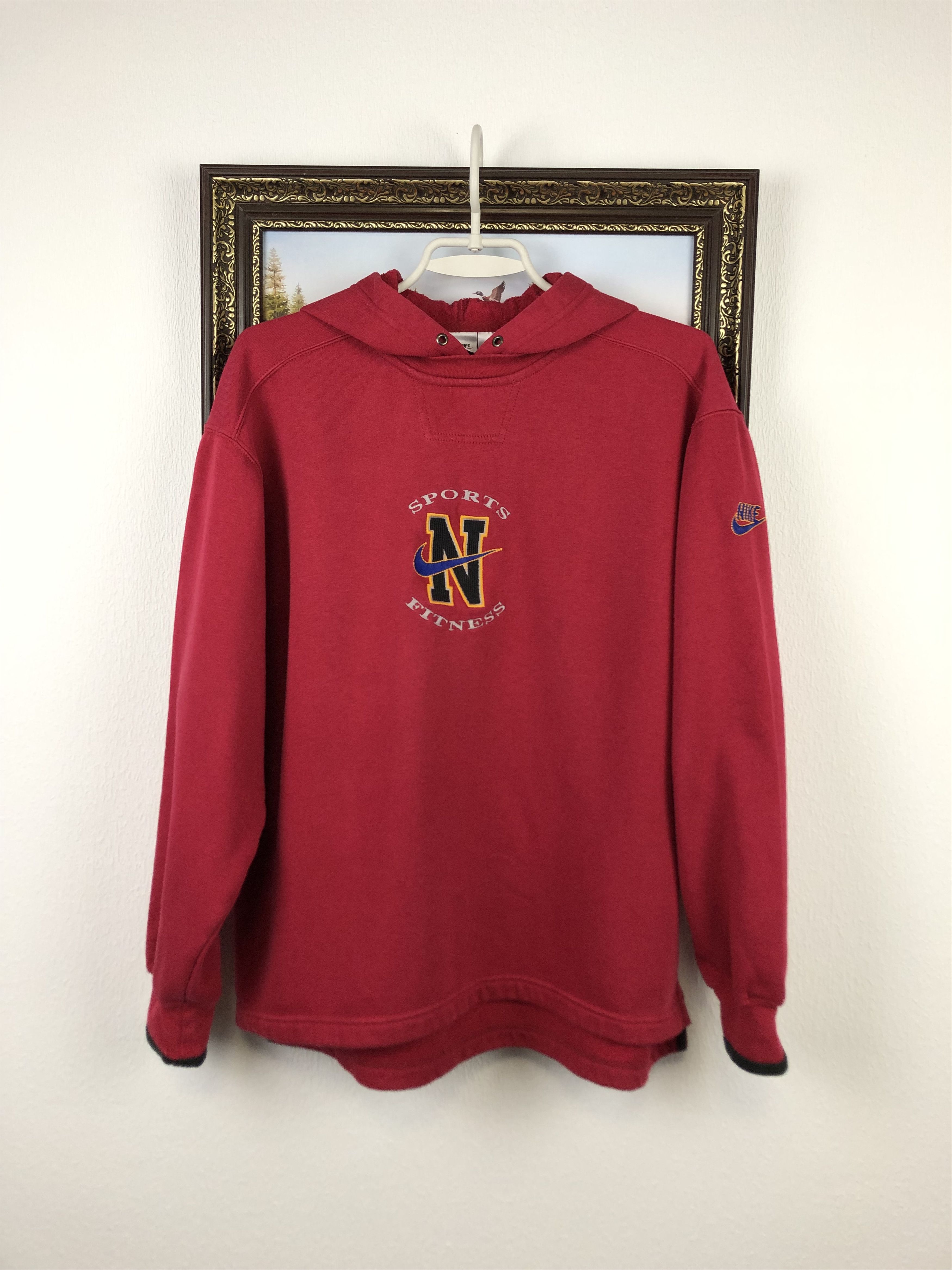Vintage 90's Nike Sweatshirt Hoodie Big Logo Swoosh Rare