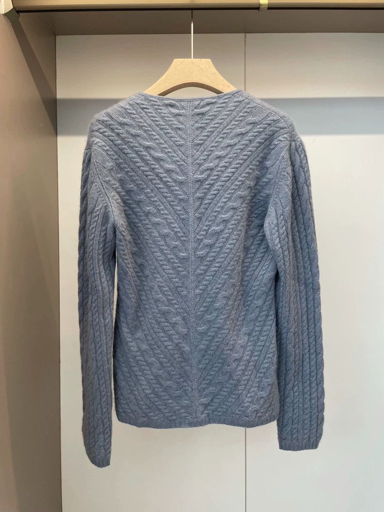 Loro Piana LORO PIANA Smog blue and light blue cashmere sweater Size M / US 6-8 / IT 42-44 - 2 Thumbnail