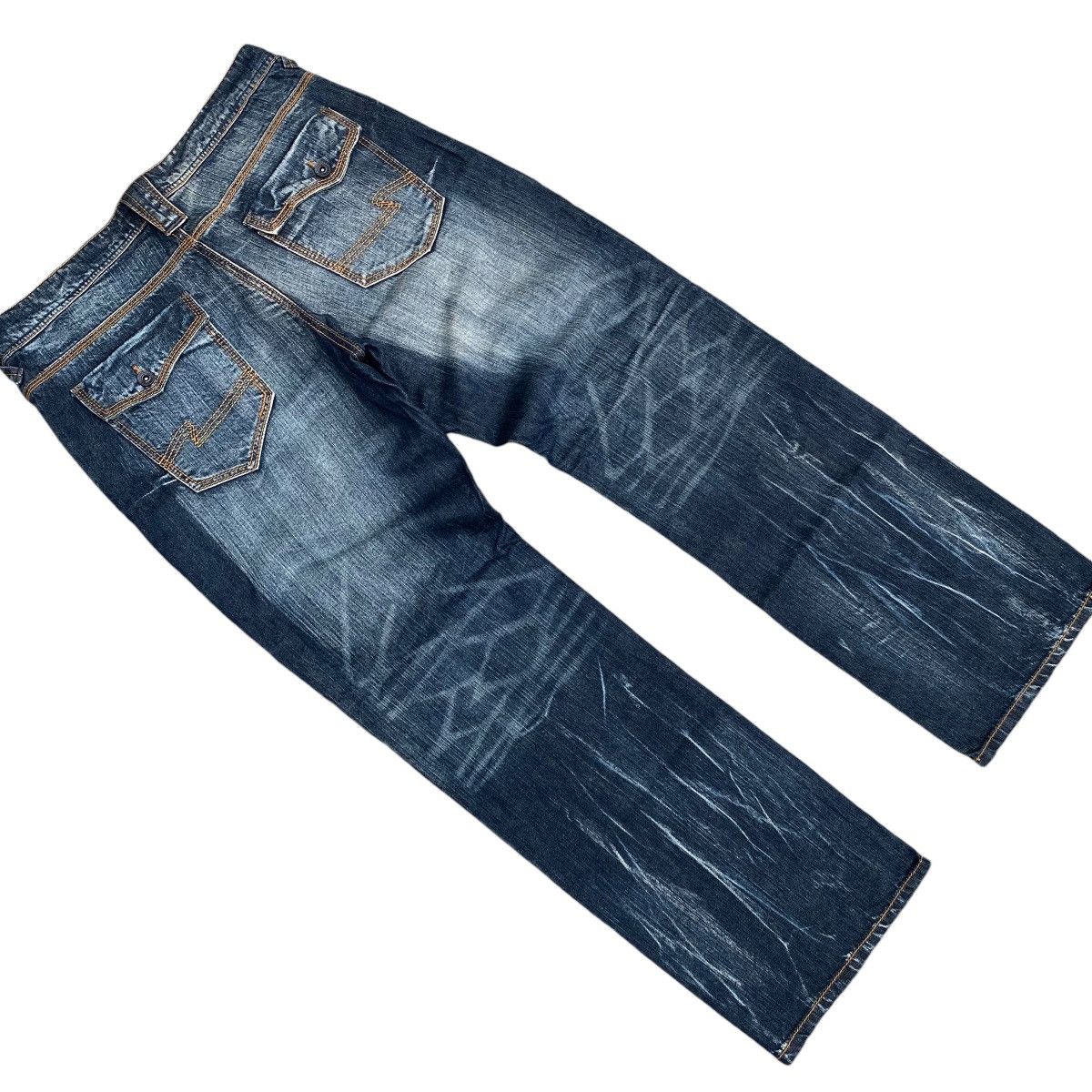 Japanese Brand Japan Daily Topics Rooted Lightning ⚡️ Denim Jeans Size US 34 / EU 50 - 15 Thumbnail