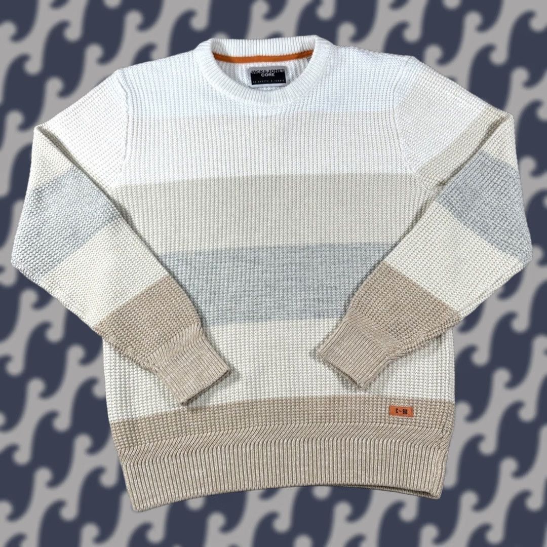 Jack & Jones JACK & JONES Core Crew Neck Sweater Color Block Men’s Large L Multicolor cotton acrylic knit Logo Pullover Casual Regular Size US L / EU 52-54 / 3 - 1 Thumbnail