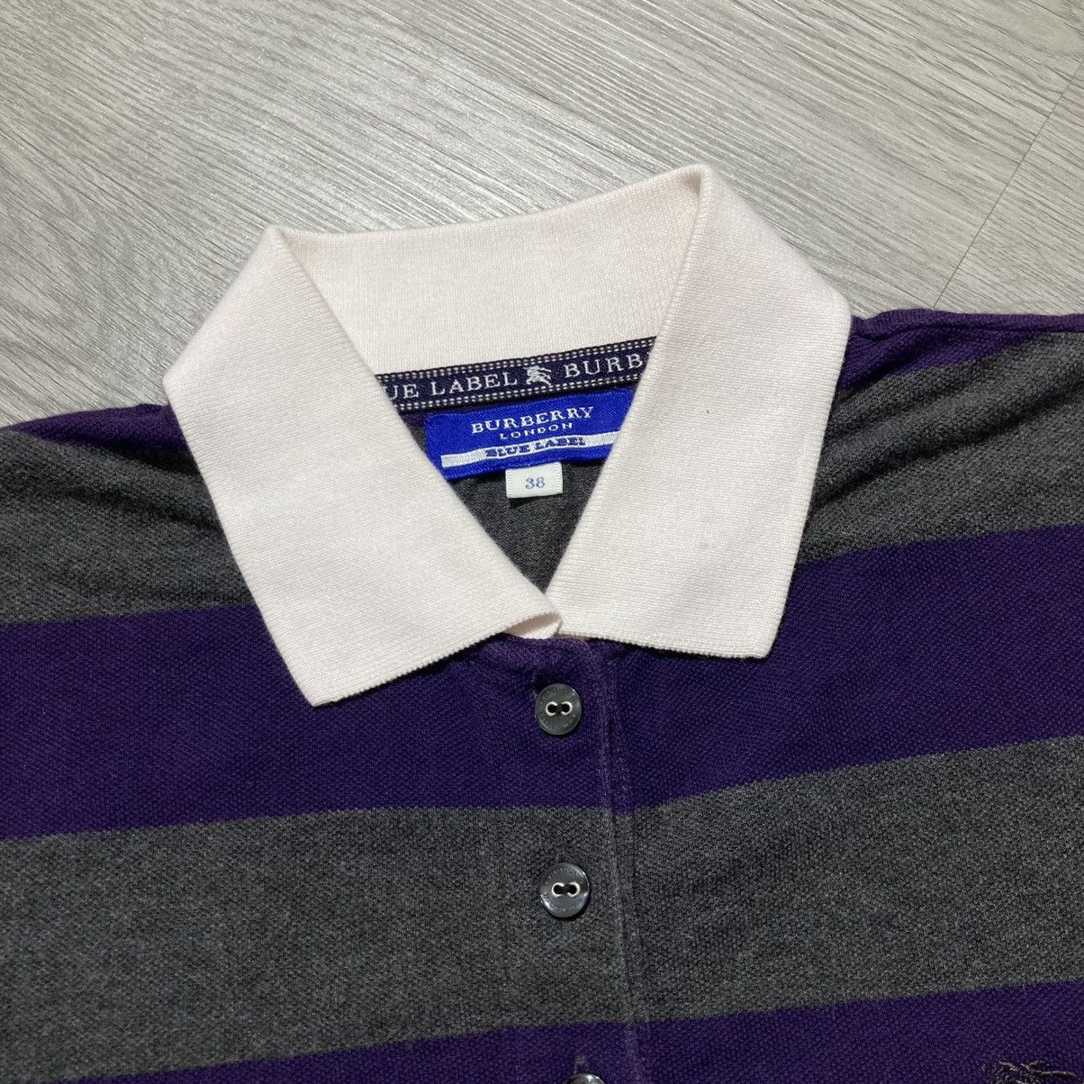 Burberry Vintage Burberry Blue Label Women Polo Tee Stripe Luxuruy Size XS / US 0-2 / IT 36-38 - 10 Thumbnail