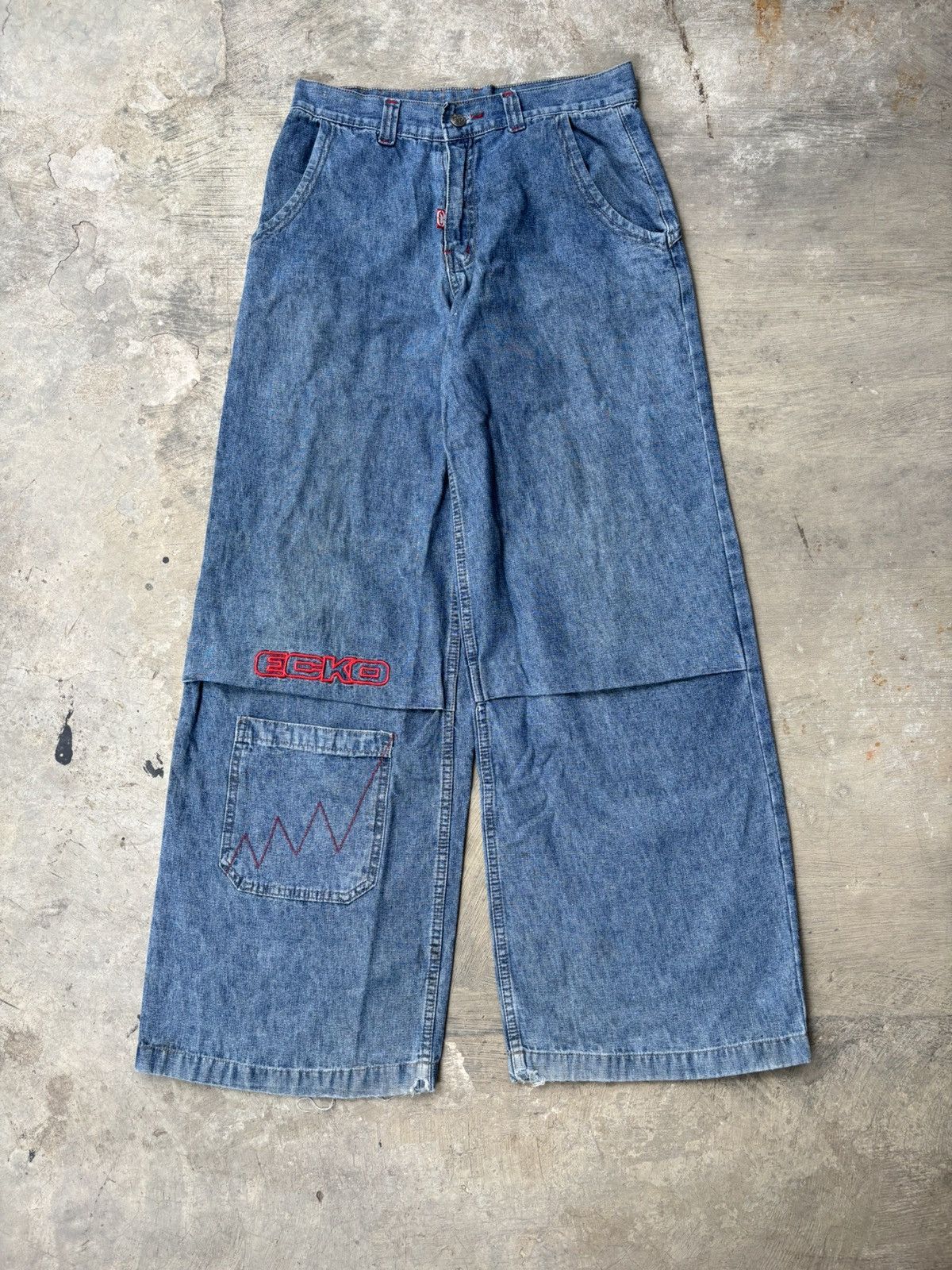 Ecko Unltd. Vintage Y2K Ecko Unltd Baggy Skater Jeans Embroidered Pocket Size US 31 - 5 Thumbnail