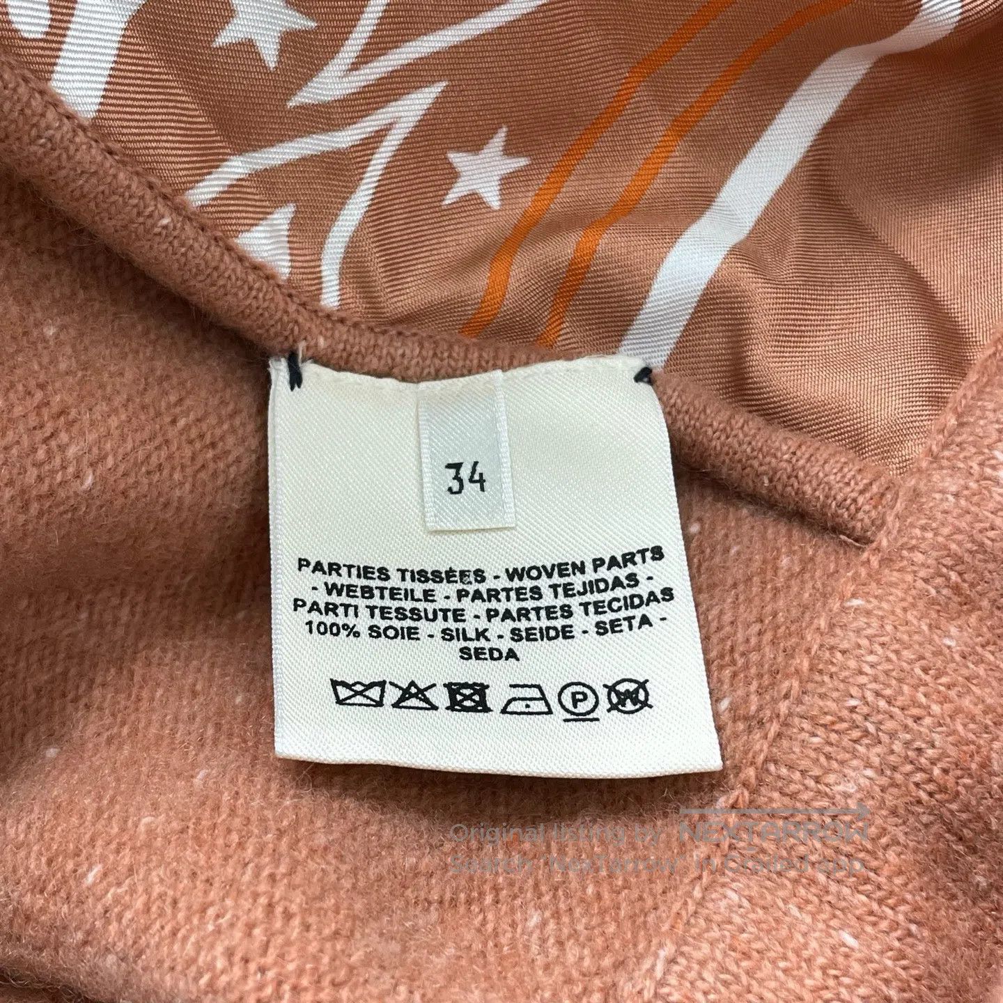 Hermes Hermes Caramel High Neck Long Sleeve Knit Dress| Size XXS / US 00 / IT 34 - 5 Thumbnail