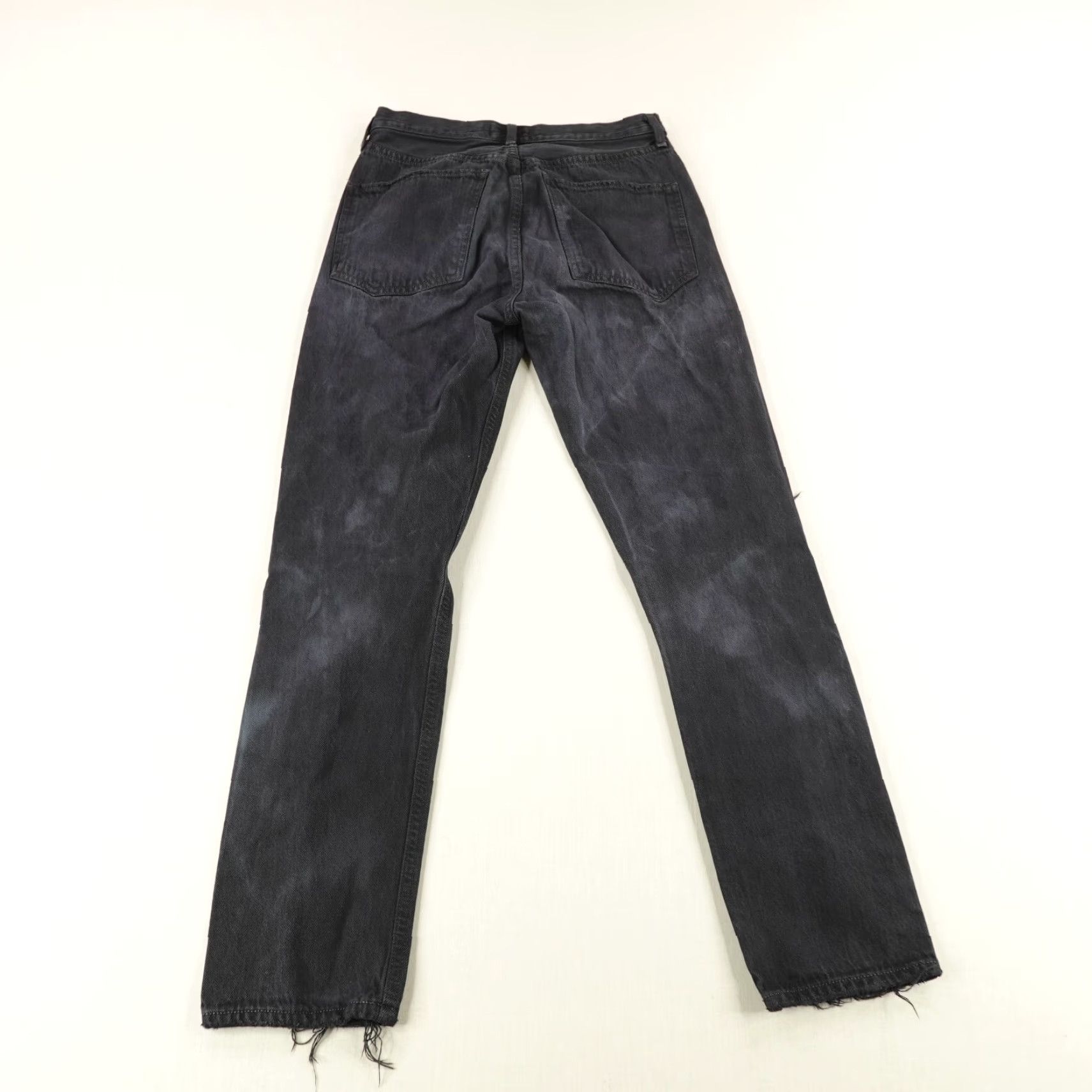 Agolde AGOLDE Jeans Black 25 Denim Button Fly Jamie High Rise Ankle Distressed Pockets 27in Inseam Womens Size 26" / US 2 / IT 38 - 6 Thumbnail