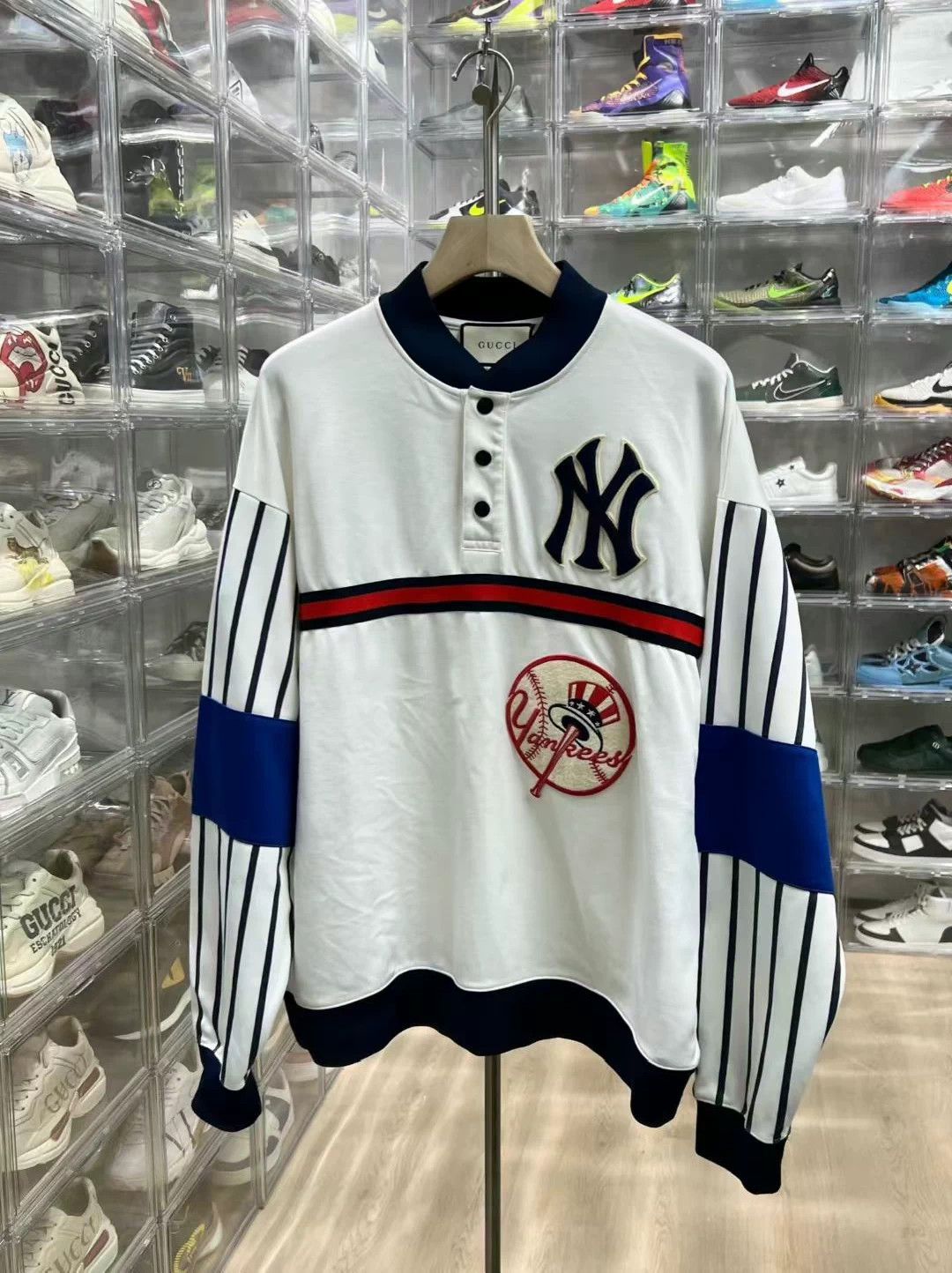 Gucci Gucci x MLB Collaboration Long-Sleeve Baseball Jacket Size US M / EU 48-50 / 2 - 1 Thumbnail