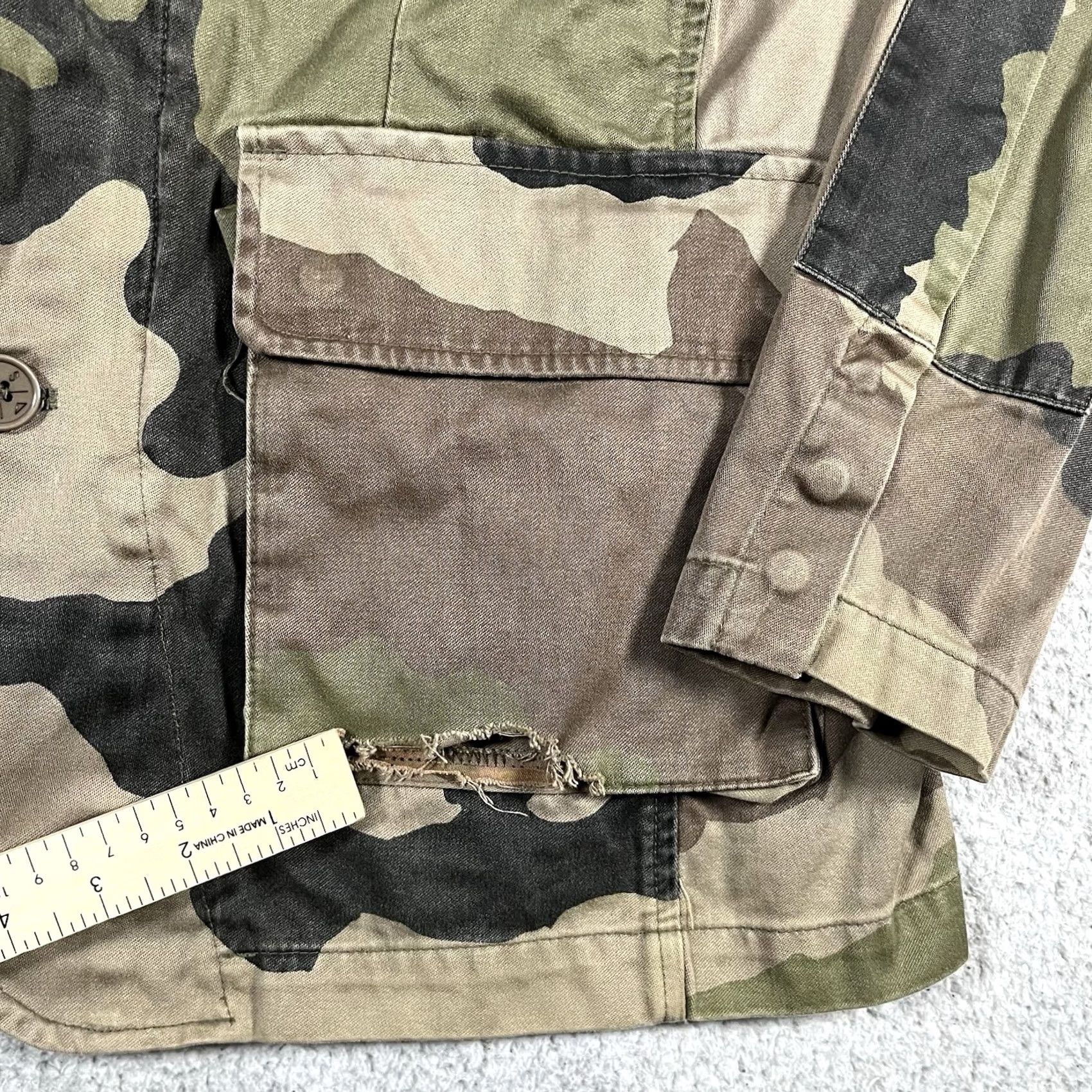 Vintage Drop Dead Jacket Mens M Camouflage Canvas Cotton Lining Front Pockets Military Style All Seasons Fall Spring Mens Size US M / EU 48-50 / 2 - 2 Thumbnail