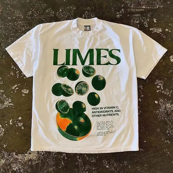 Japanese Brand Kirari x Iken White casual retro lemon print t-shirt Size US M / EU 48-50 / 2 - 3 Thumbnail