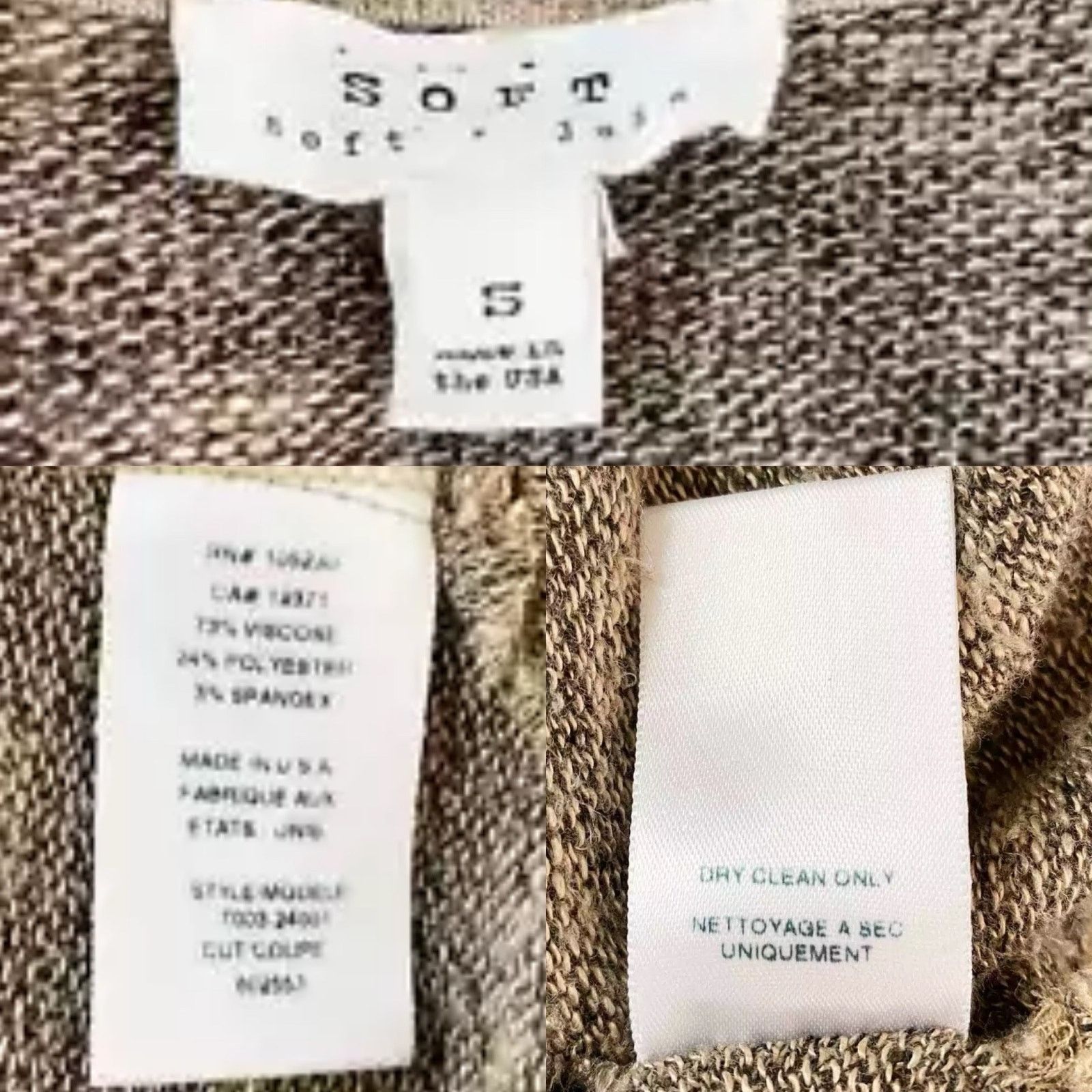 Other Soft Joie Sweater Small Boat Neck Beige Lightweight Size S / US 4 / IT 40 - 8 Thumbnail