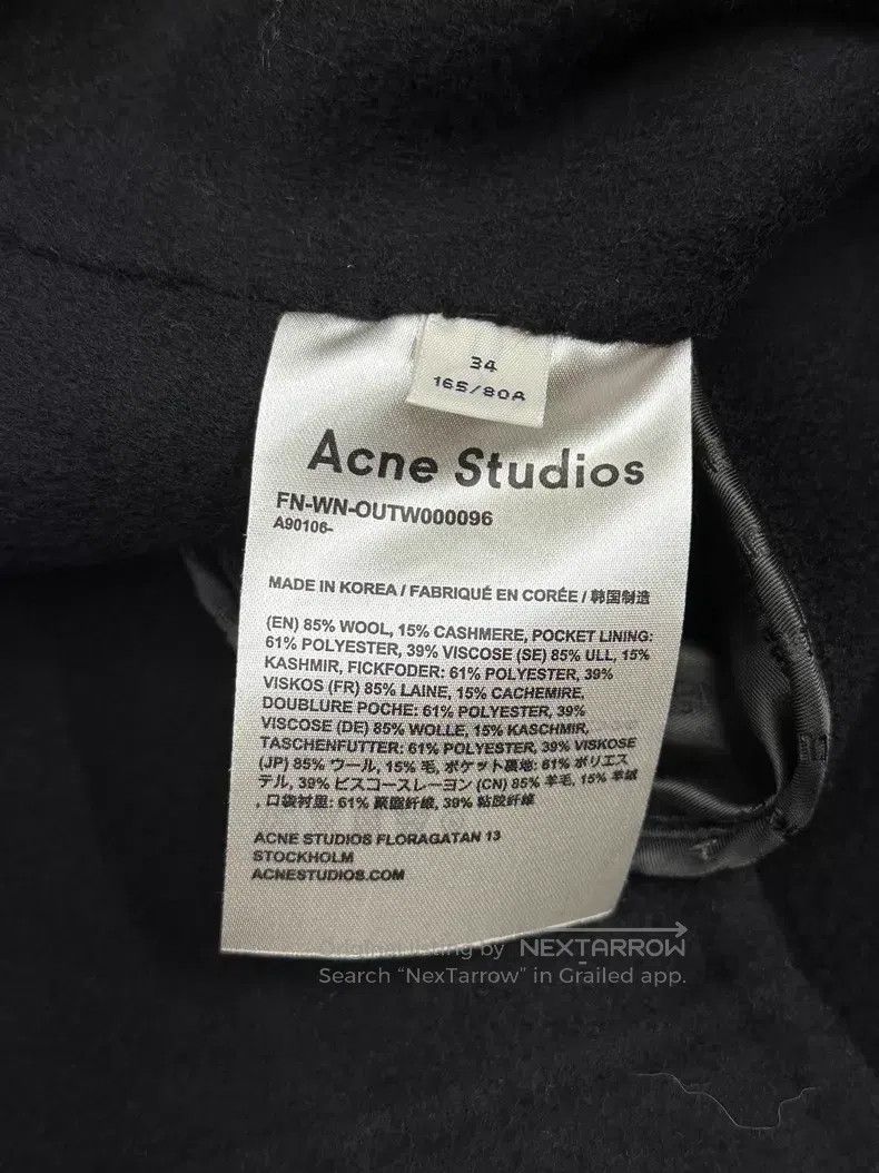 Acne Studios Acne Studios Black Wool Coat Size XXS / US 00 / IT 34 - 6 Thumbnail
