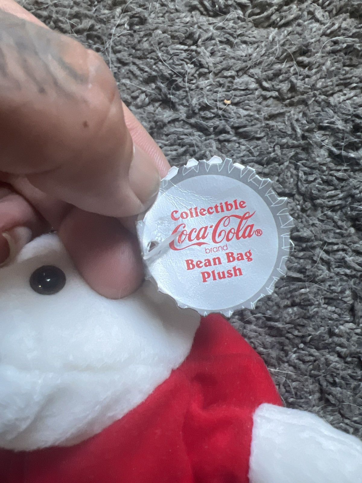 Coca Cola 1997 Coca-Cola Polar Bear In T-Shirt Bean Bag Plush Size ONE SIZE - 3 Thumbnail