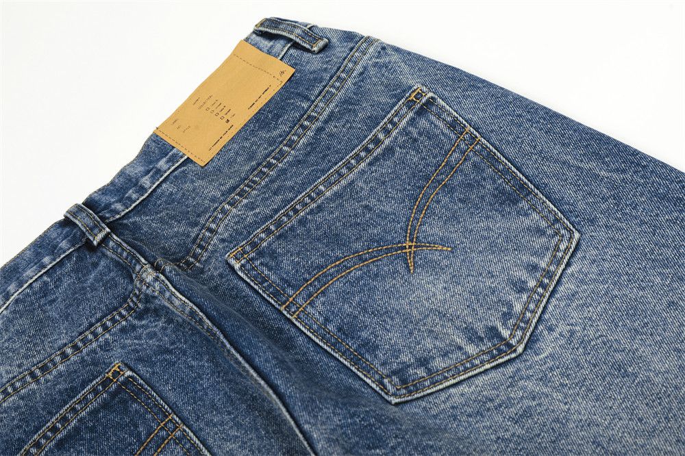 Jean Loose men's high street retro washed distressed flared jeans Size US 32 / EU 48 - 5 Thumbnail