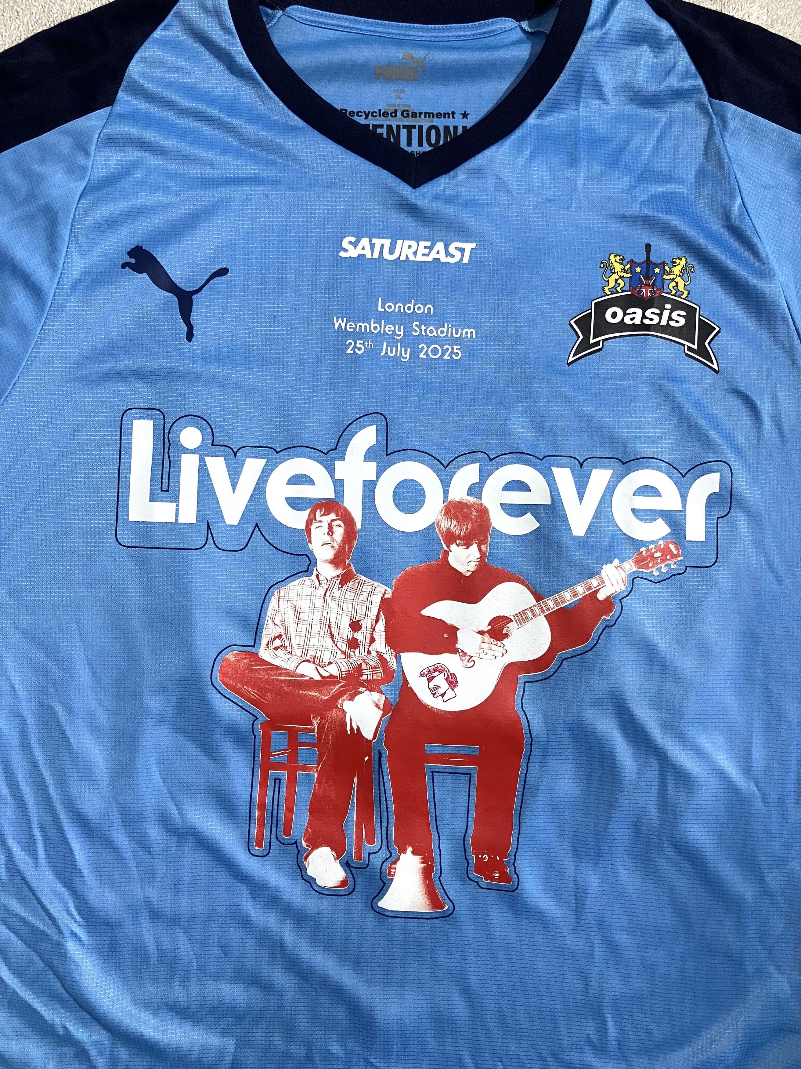 Band Tees 00s Vintage Soccer Jersey x Custom Oasis Size US XL / EU 56 / 4 - 3 Thumbnail