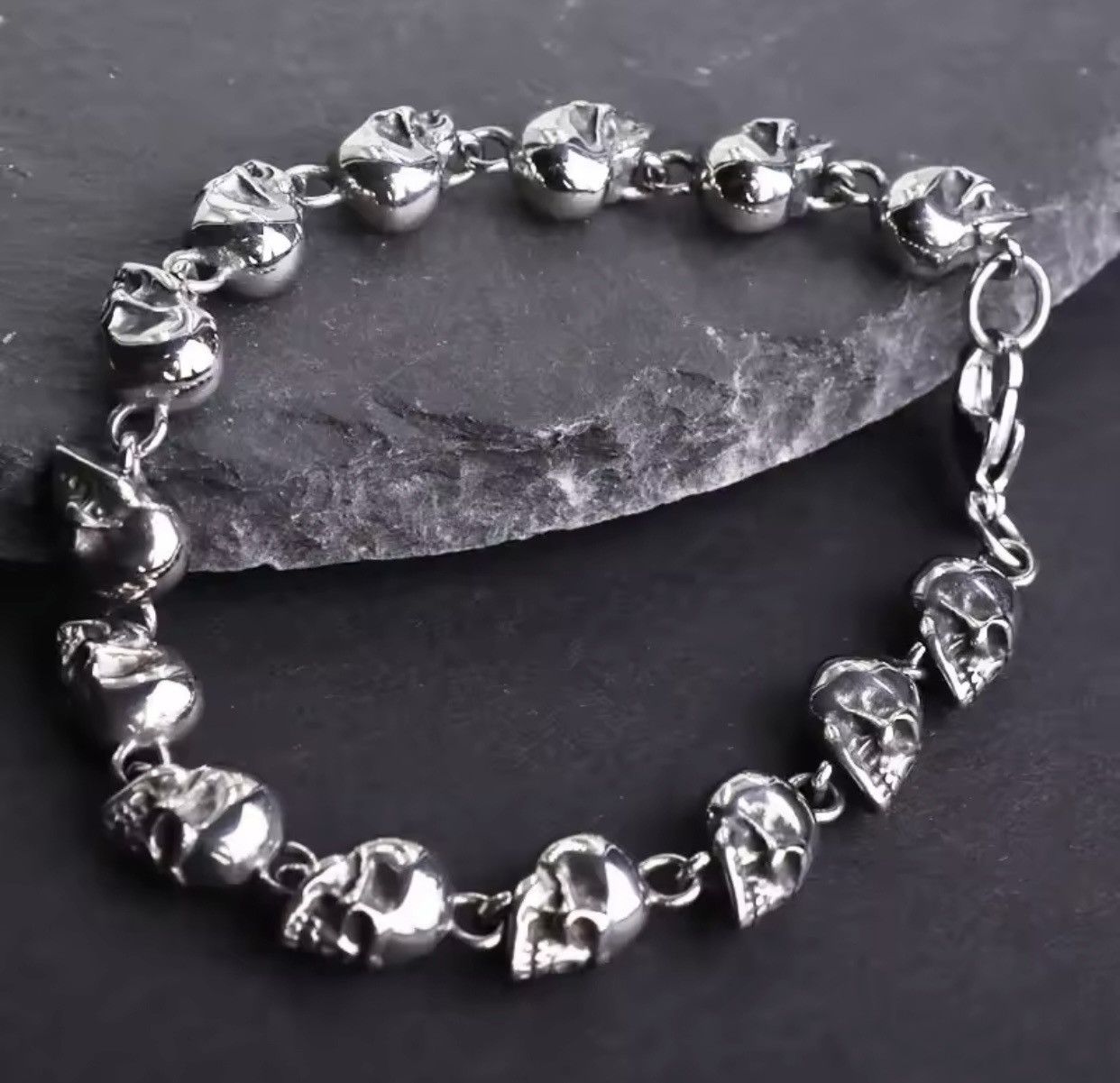 Other Gothic Full Skull Ghost Head Bracelet Size ONE SIZE - 1 Thumbnail