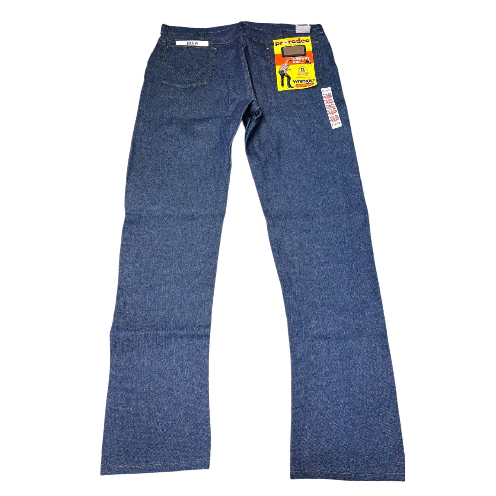 Wrangler VINTAGE Wrangler Cowboy Cut Competition Jeans Dark Wash 42x36 Mens Jeans Bootcut Heavyweight Denim 42 36 Blue Wrangler Cowboy Cut Size US 42 / EU 58 - 6 Thumbnail