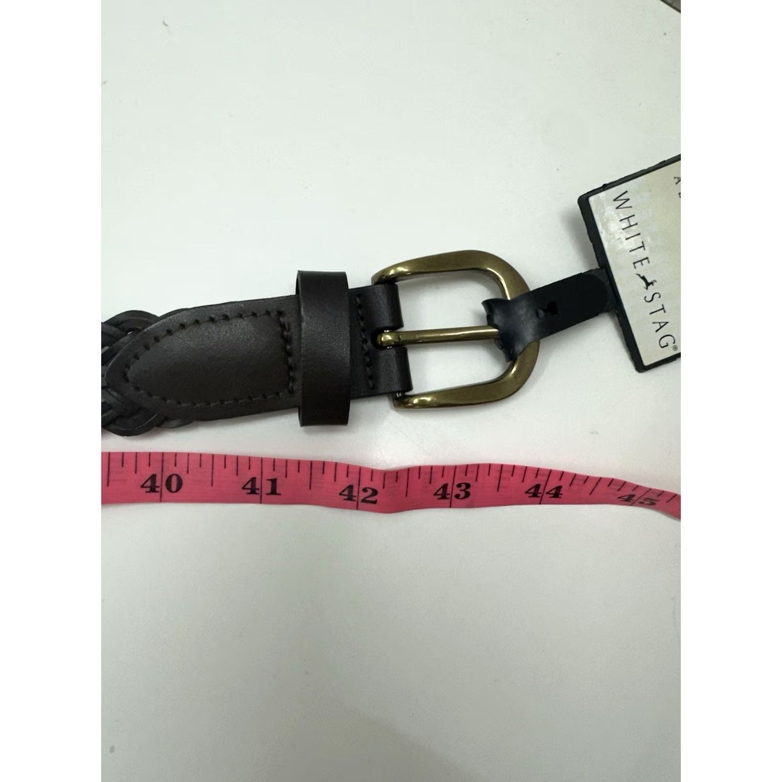 Vintage White Stag Womens Belt XL Brown Braided Leather Buckle Adjustable NWTs Belt Size ONE SIZE - 5 Thumbnail