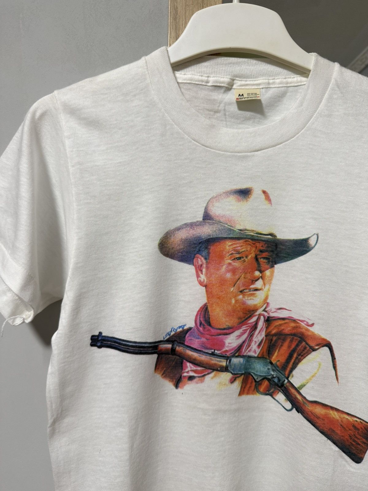 Japanese Brand Rare vintage shirt Cowboy western John wayne tee 1980 medium Size US M / EU 48-50 / 2 - 2 Thumbnail