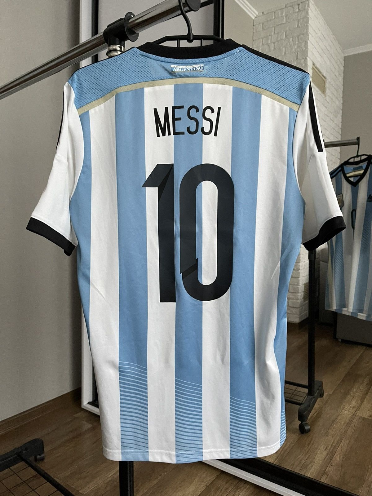 2014/2015 Adidas Argentina Messi Vintage Soccer Jersey Tee