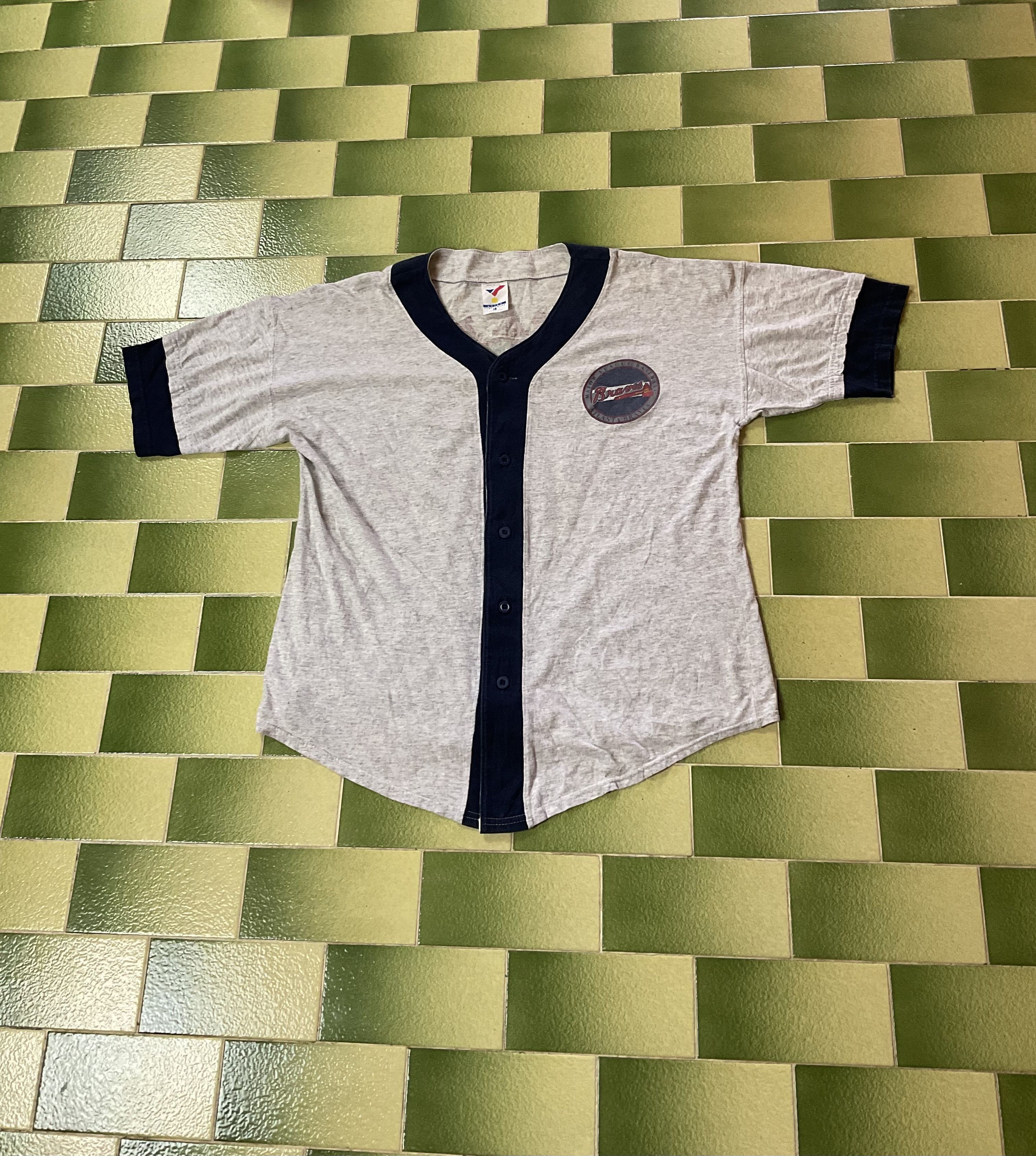 MLB Vintage 90s 1993 MLB Atlanta Braves Baseball Jersey Cotton Size US L / EU 52-54 / 3 - 2 Thumbnail