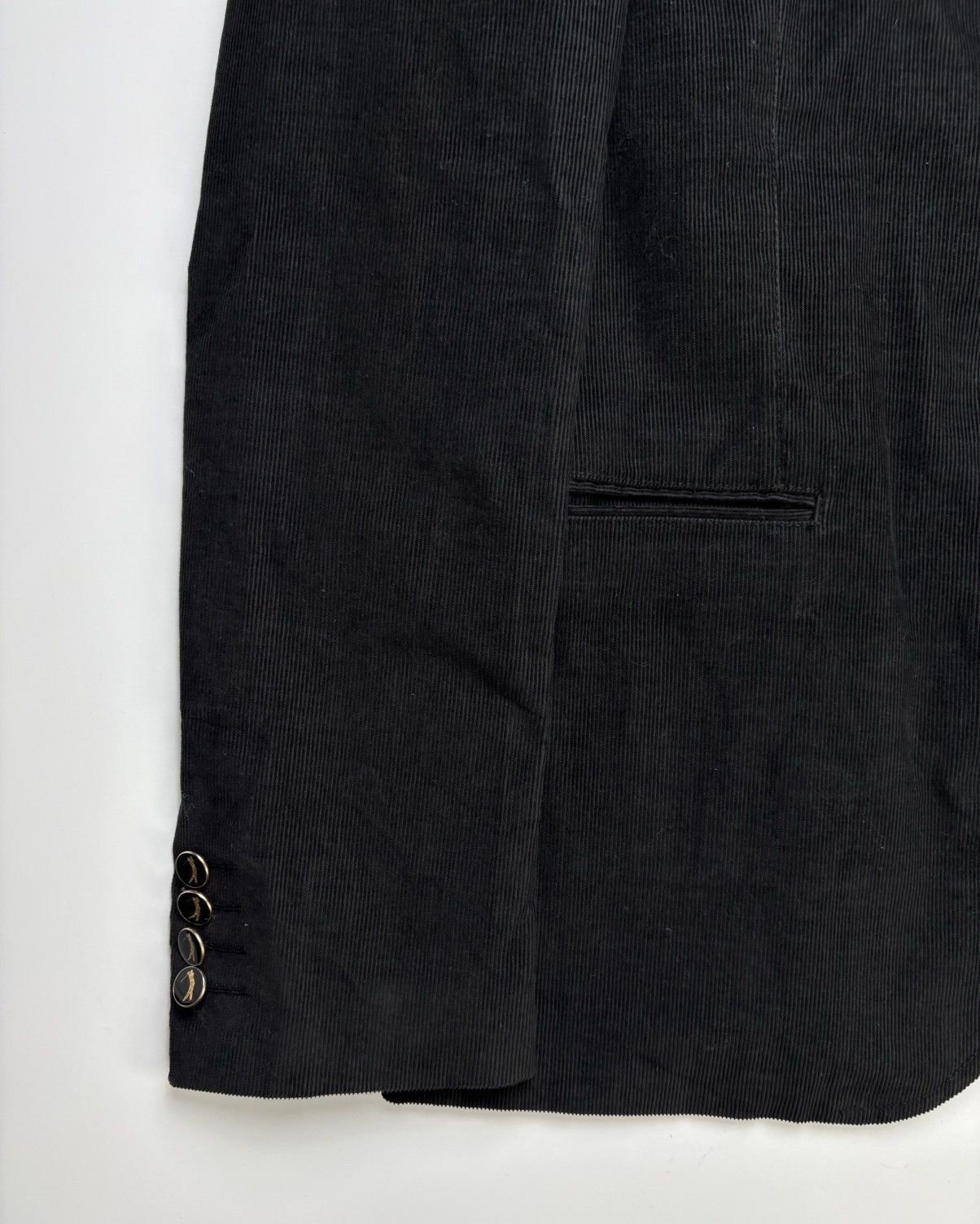 Dirk Bikkembergs Dirk Bikkembergs Hybrid Black Corduroy Blazer Jacket Size 54R - 3 Thumbnail