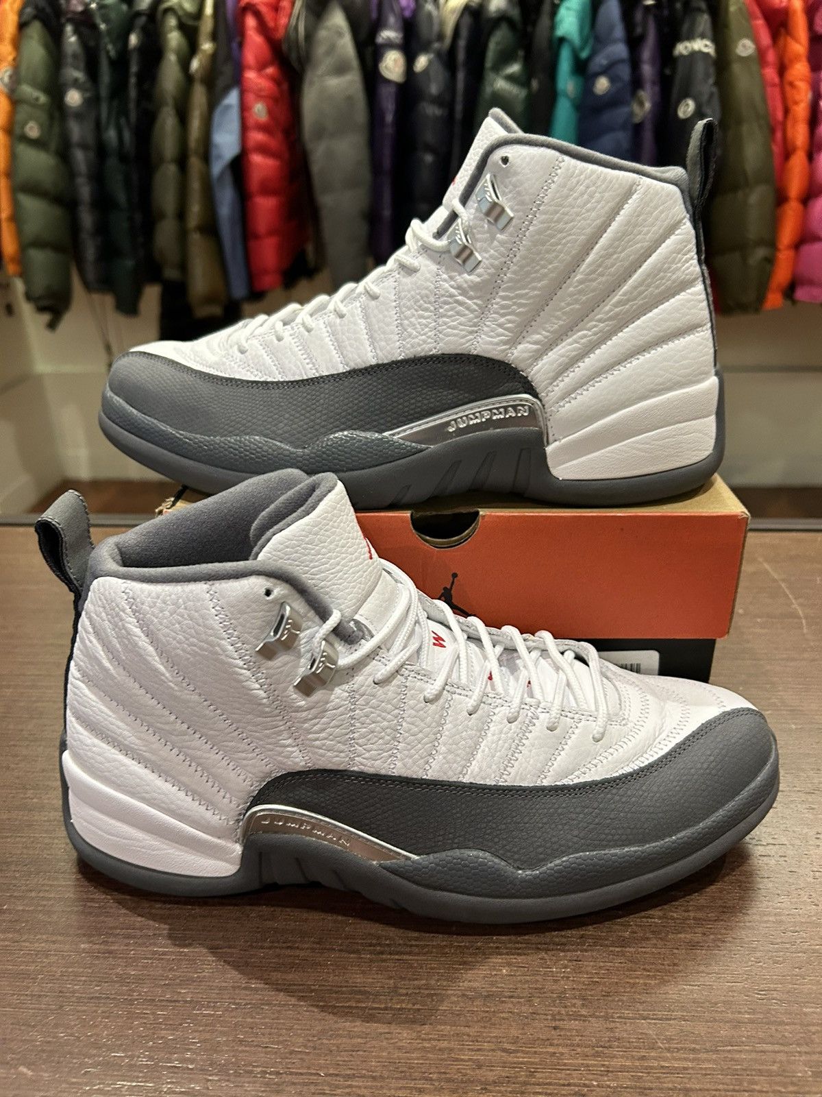 Jordan Brand Jordan 12 Retro ‘White Dark Grey’ Size US 12 / EU 45 - 2 Thumbnail