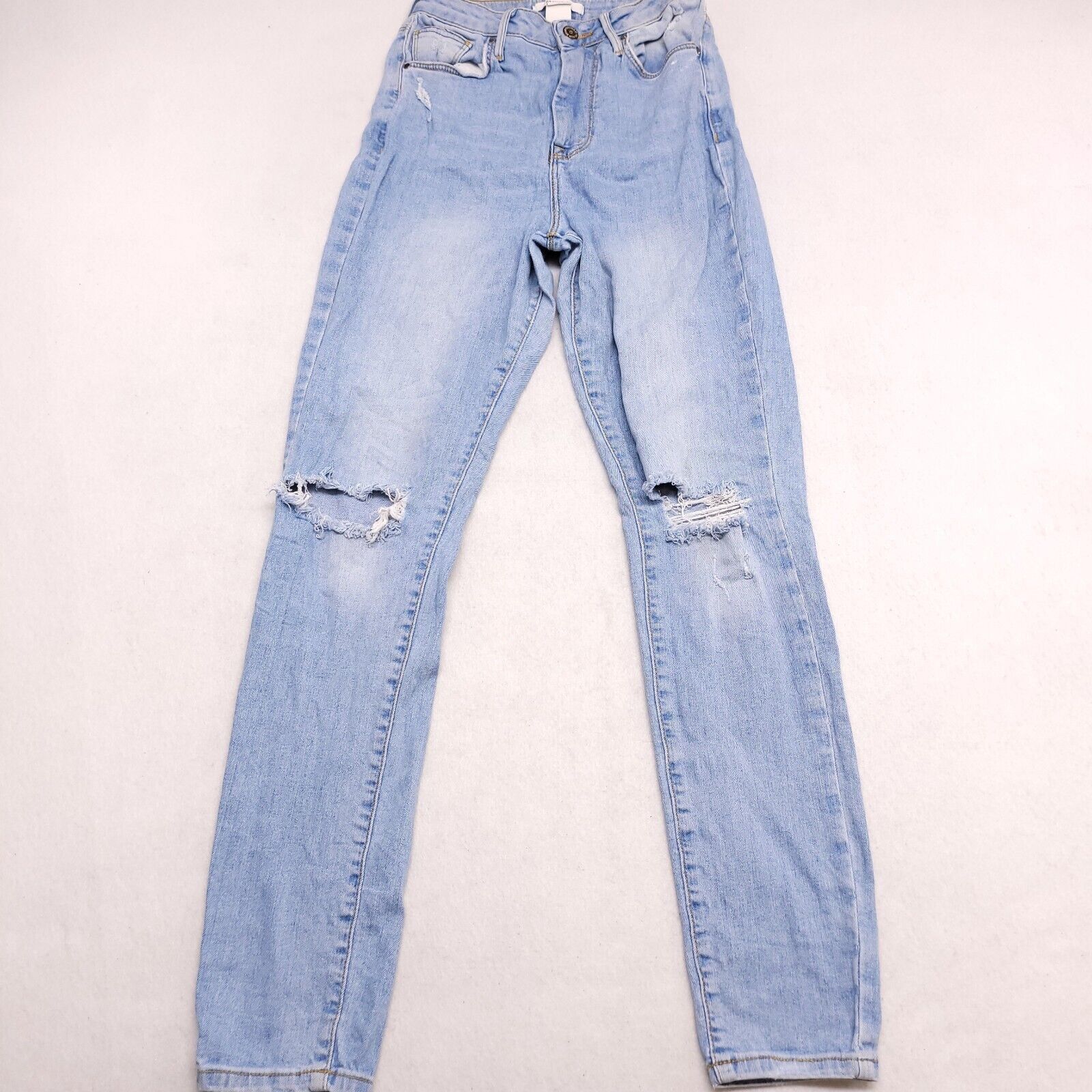 Forever 21 Forever 21 Button Zip Casual Denim Jeans Womens Size 25 Blue Size 23" - 2 Thumbnail