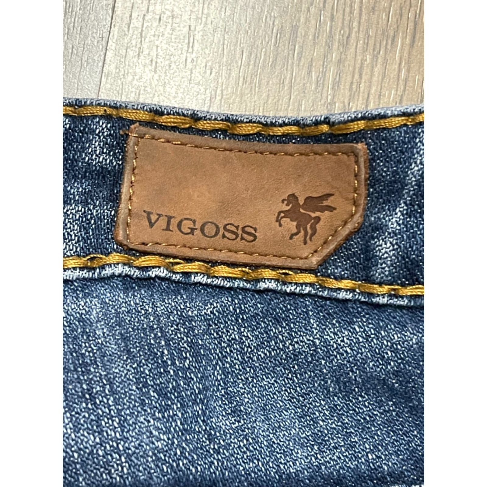 Vintage VIGOSS Jeans Women's 13 Blue Denim Straight Pockets Regular Inseam 30.5 in Vintage No Size 34" / US 12 / IT 48 - 5 Thumbnail