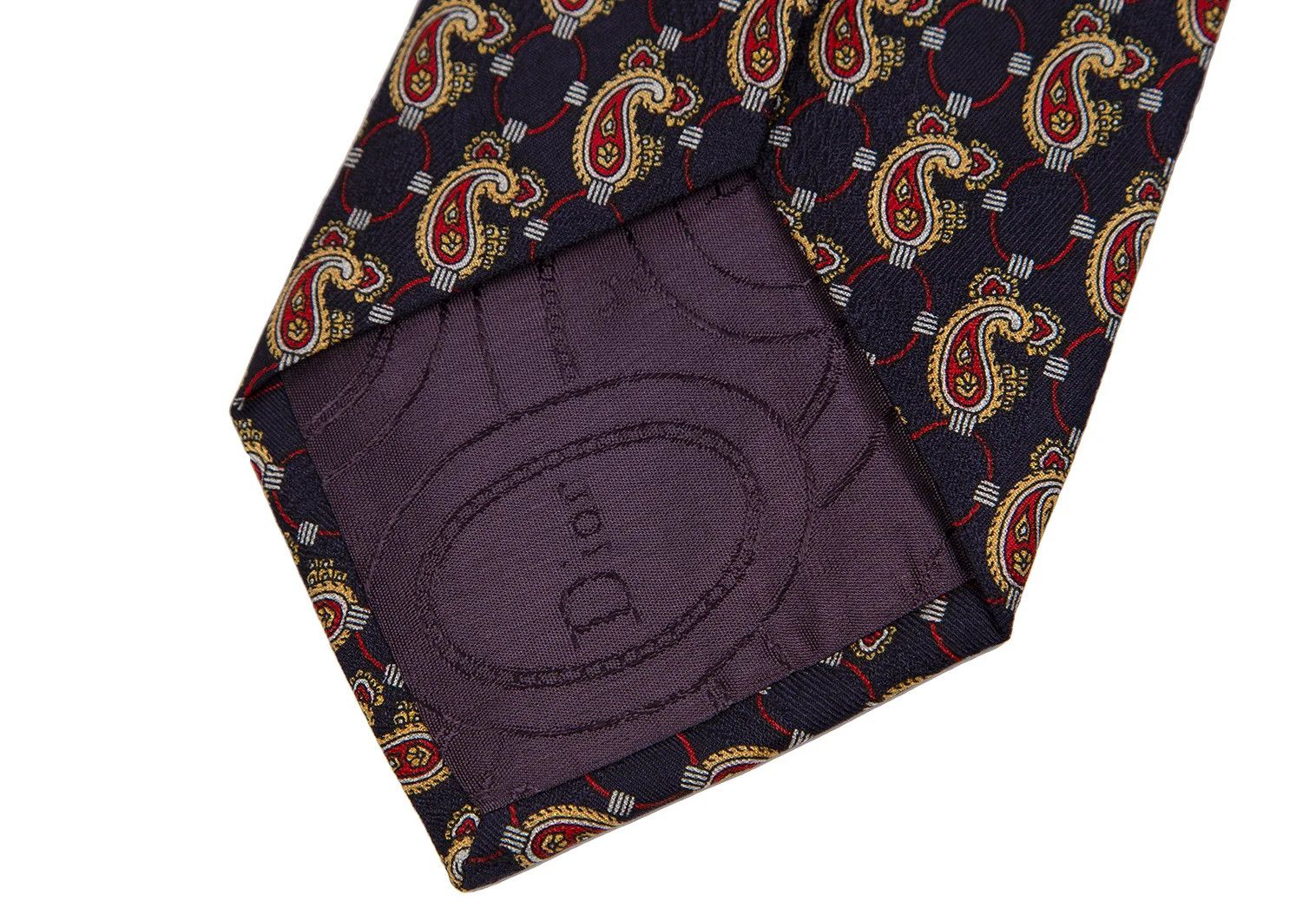Dior Paisley Silk Tie in Navy Blue Size ONE SIZE - 6 Thumbnail