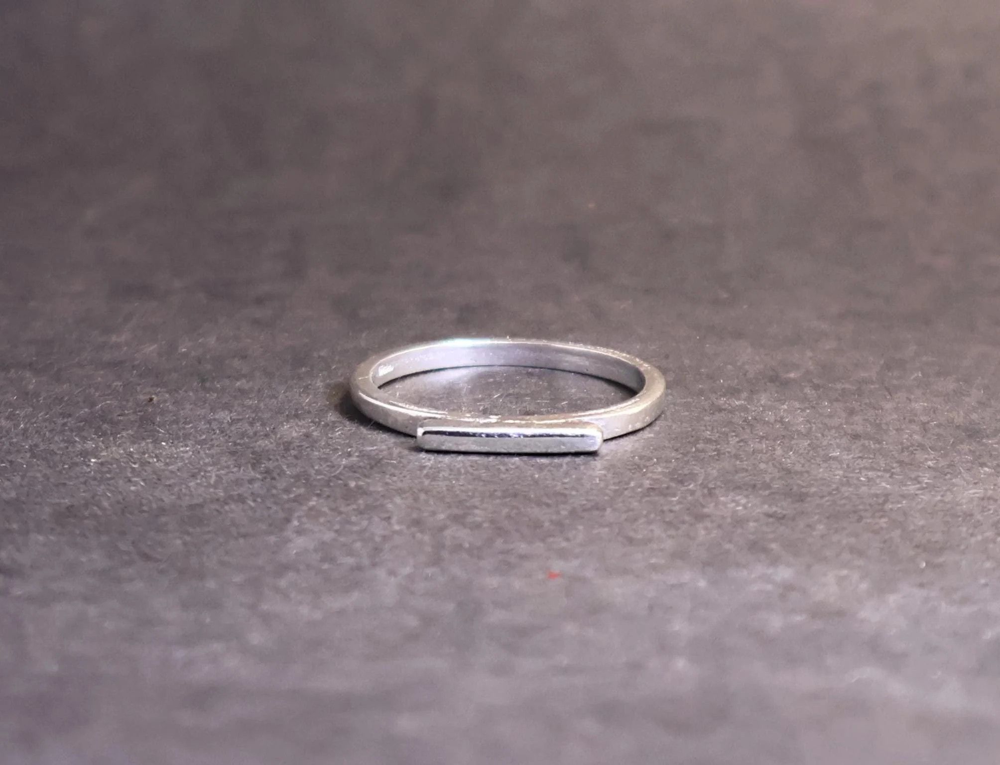 Handmade Bar Ring, 925 Silver Ring, Silver Bar Ring, Handmade Ring, Size ONE SIZE - 2 Thumbnail