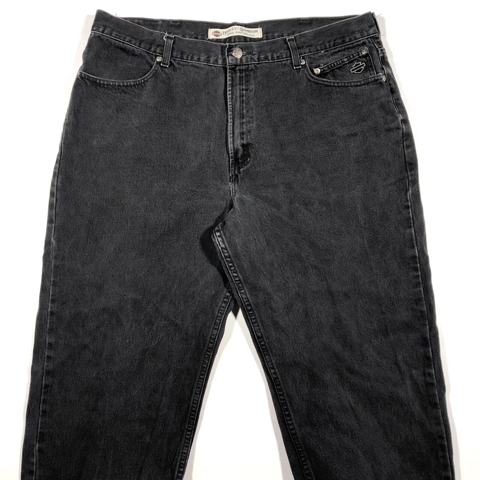 Harley Davidson × Vintage Vintage Harley Davidson Black Baggy Jeans Size 40x30 Size US 40 / EU 56 - 3 Thumbnail