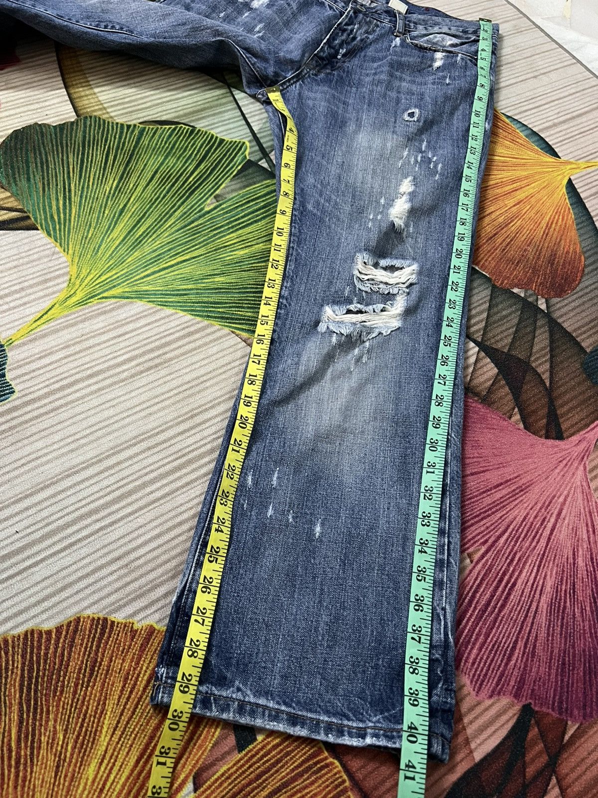 Abercrombie & Fitch 💥Flare💥Abercrombie & Fitch Distressed Faded Jean Size US 33 - 5 Thumbnail