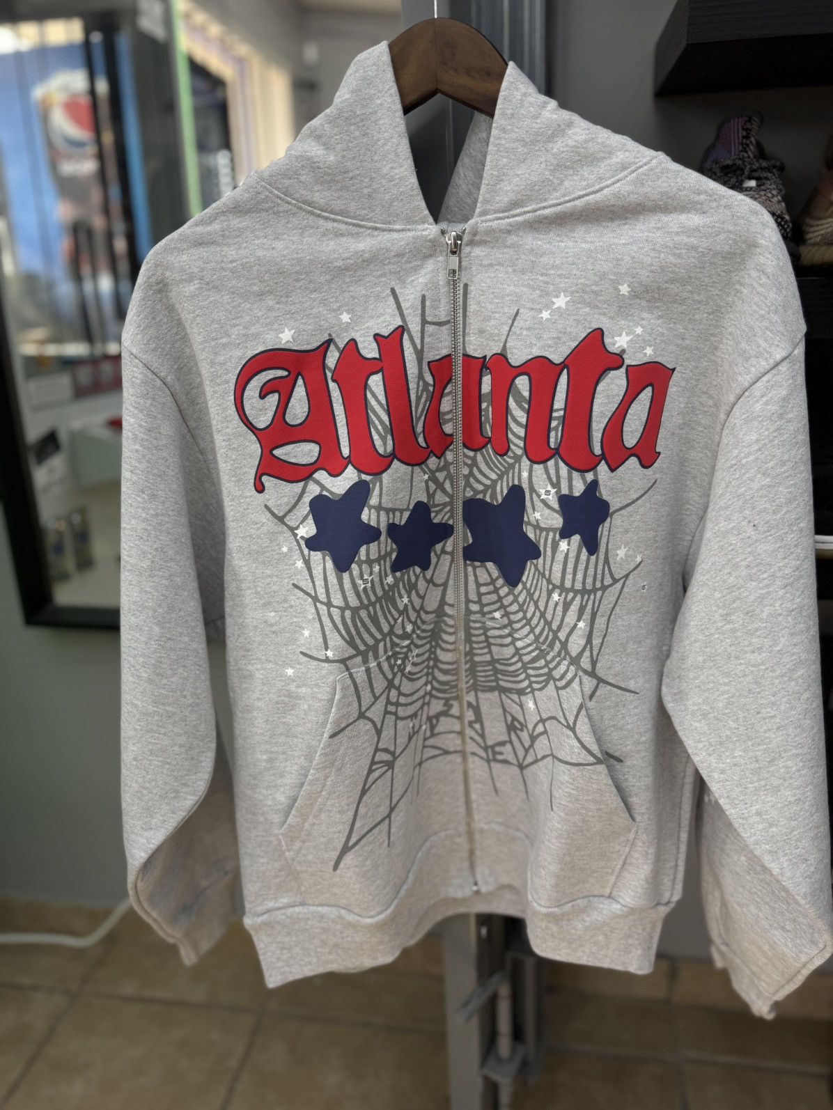 Sp5der Sp5der Worldwide Atlanta Grey Zip Hoodie Size M (NEW) Size US M / EU 48-50 / 2 - 4 Thumbnail