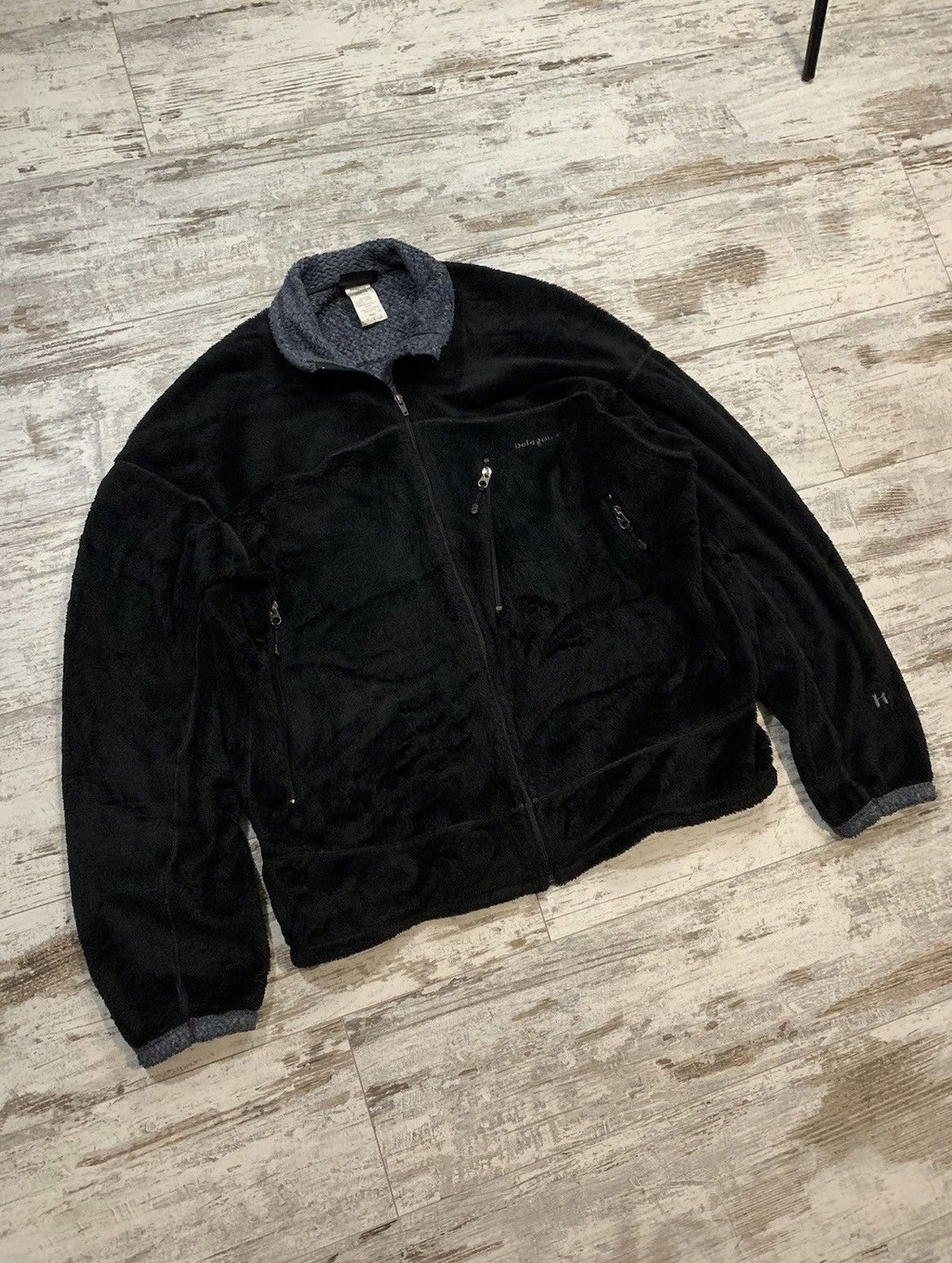 image of Outdoor Life x Patagonia Vintage Patagonia Fleece Regular F4 Polartec Jacket 90's in Black (Size La
