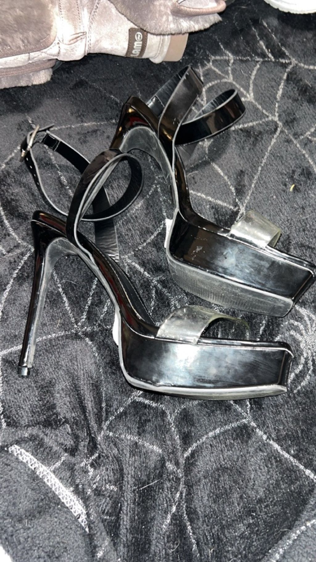 Other Women's Charlotte Russe Black Clear Heels Size 7 Size US 7 / IT 37 - 3 Thumbnail