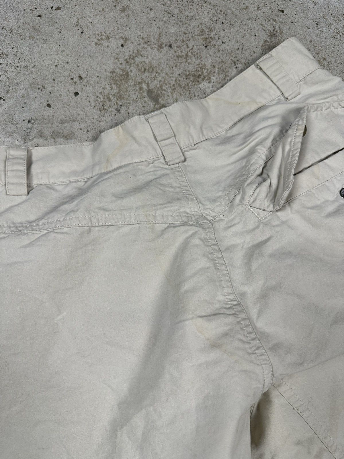 Adidas Vintage Y2K Adidas Beige Baggy Track Cargo Pants Size US 27 - 20 Thumbnail