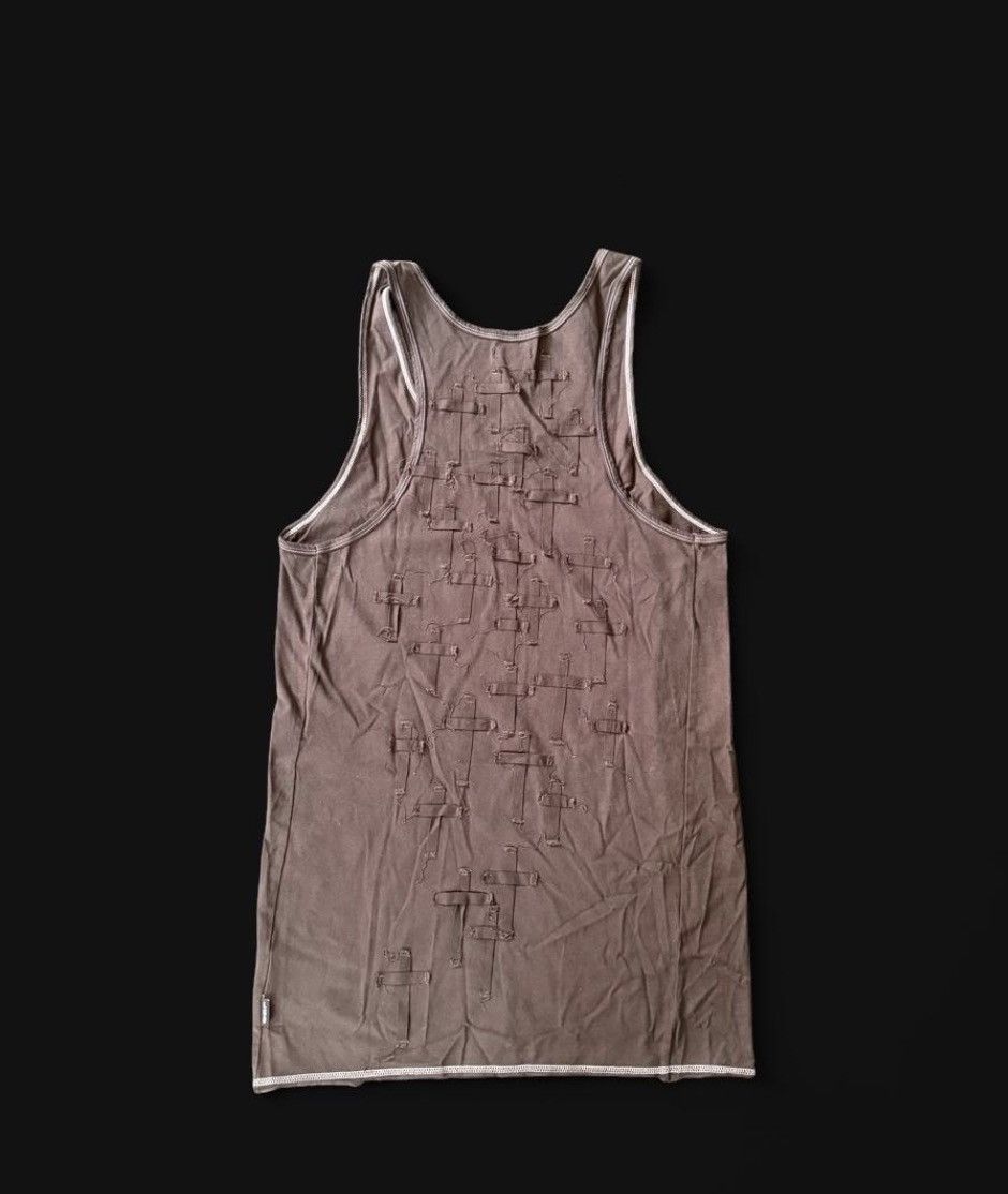 Le Grande Bleu (L.G.B.) L.G.B Mudwash tank top back cross Japan