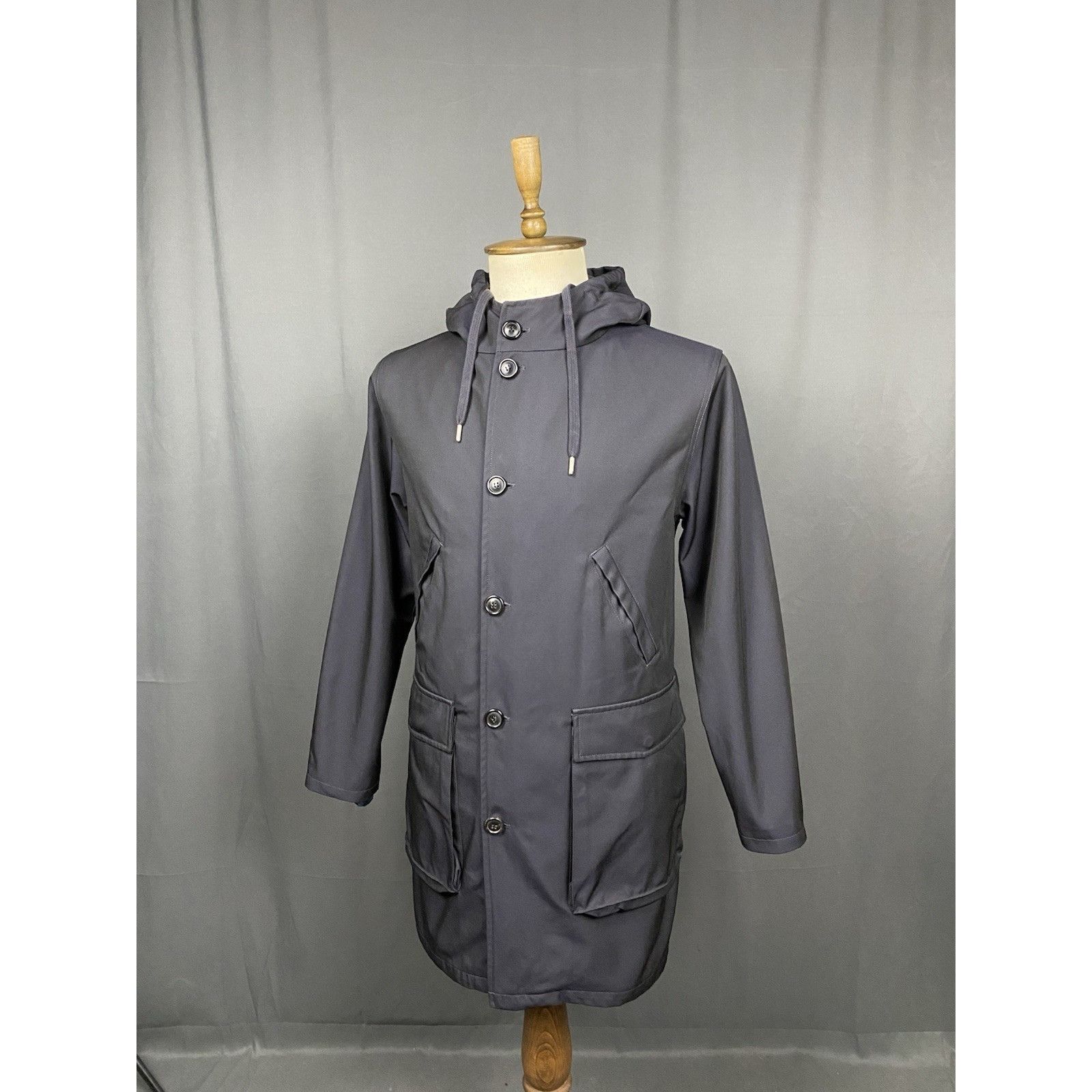 Our Legacy Our Legacy "Midnight Shimmer" Dark Blue Hooded Waterproof Pa Size US S / EU 44-46 / 1 - 8 Thumbnail