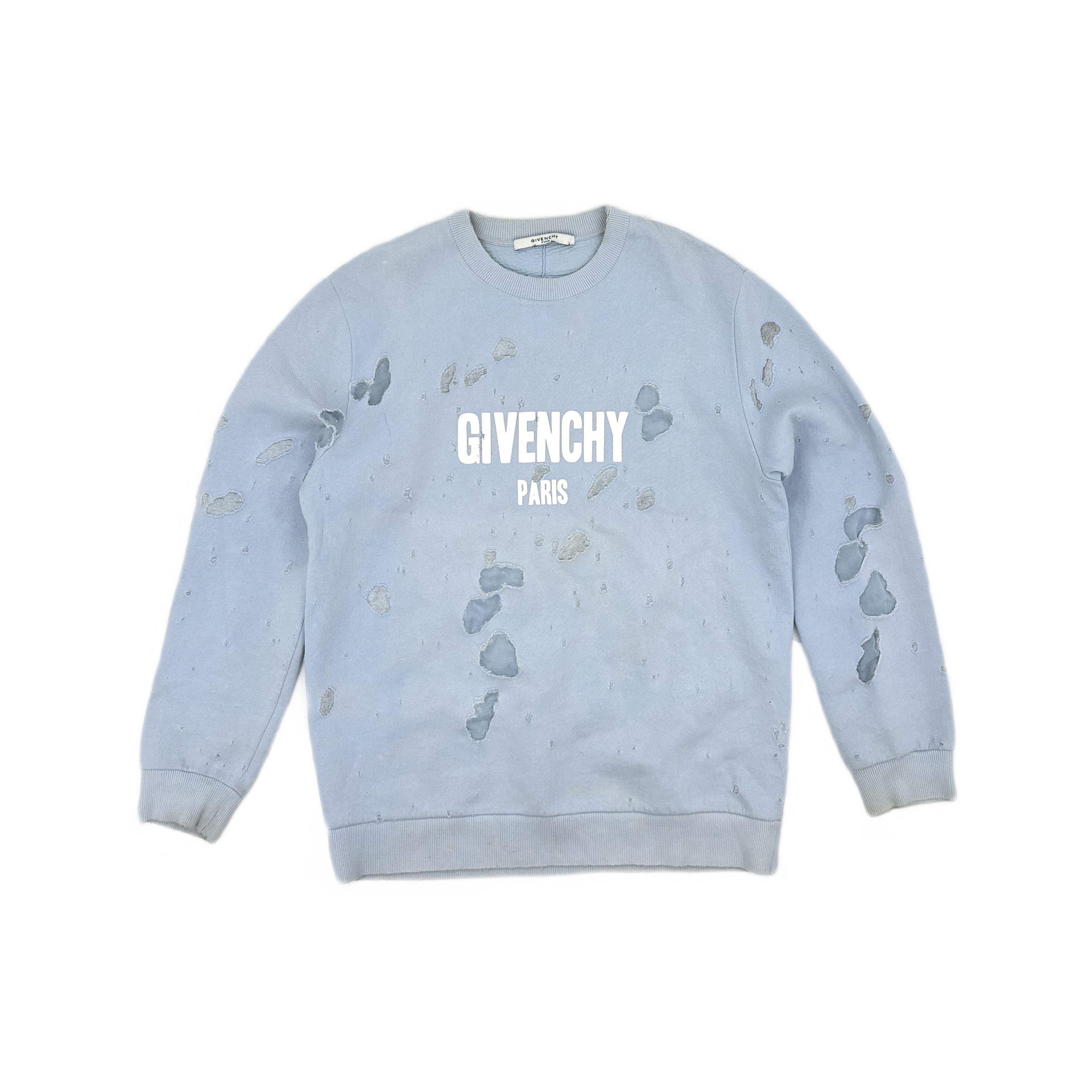 Givenchy Givenchy Logo Distressed Sweatshirt L Size US L / EU 52-54 / 3 - 1 Thumbnail