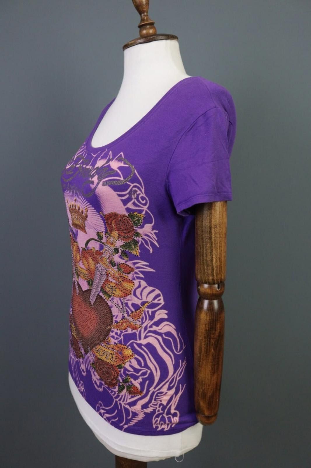 Ed Hardy Ed Hardy by Christian Audigier Fire Printed Tunic Shirt Size M / US 6-8 / IT 42-44 - 6 Thumbnail