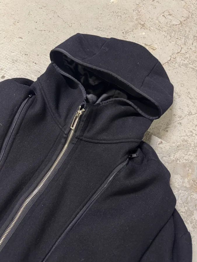 Emporio Armani AW2017 Emporio Armani Double Layer Black Wool Jacket Size US L / EU 52-54 / 3 - 3 Thumbnail