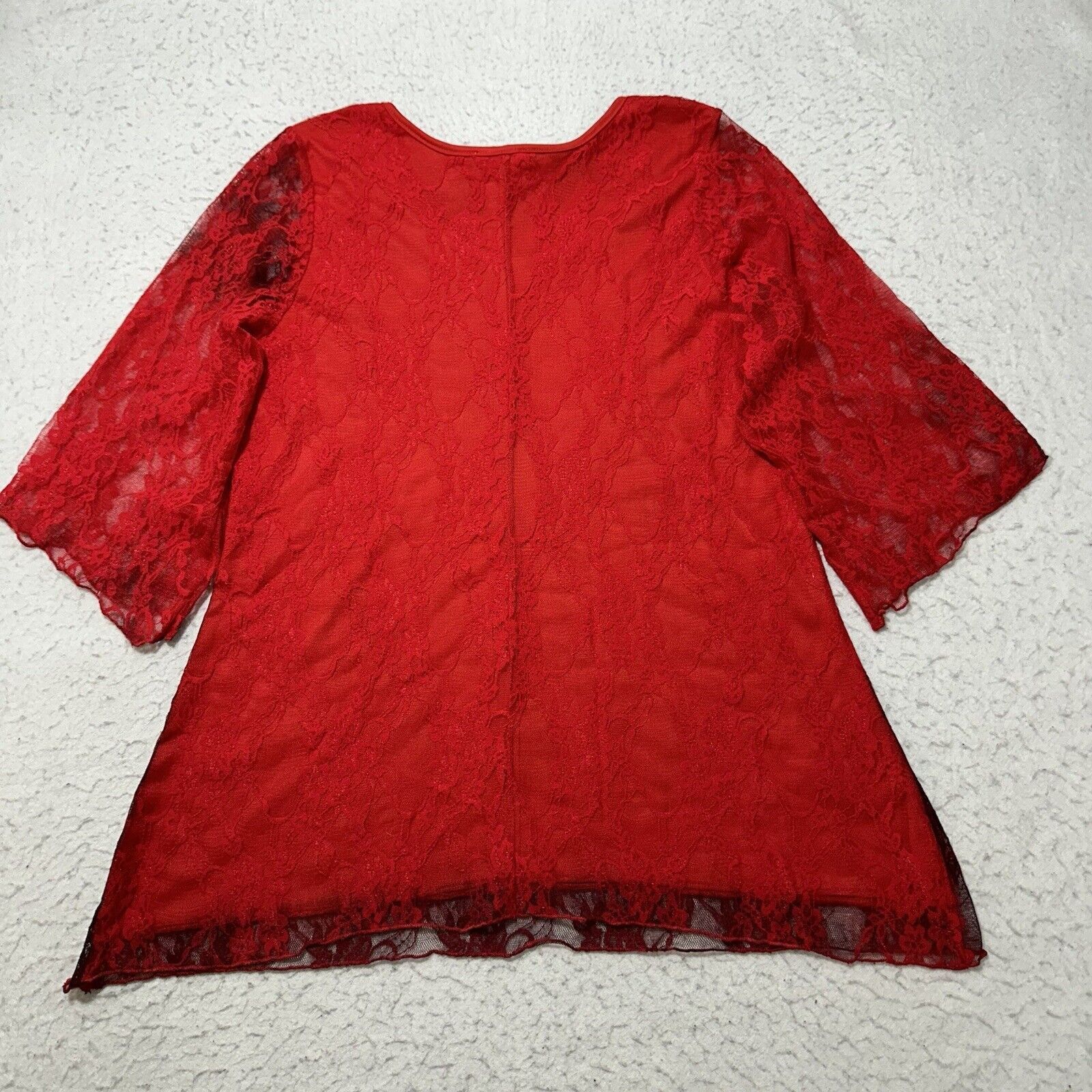 Vintage Vintage Brittany Black Small Red Black Embellished Blouse Size S / US 4 / IT 40 - 10 Thumbnail