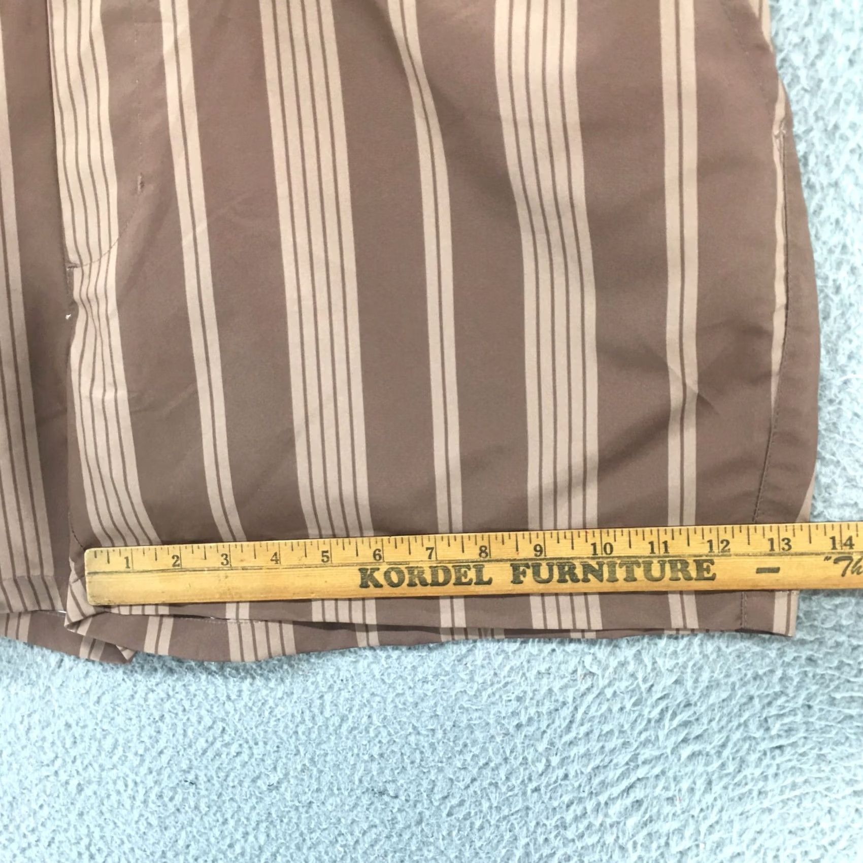 Vintage Arizona Jogger Shorts Mens XXL Brown Striped Elastic Drawstring Waist Pockets Size US 39 - 5 Thumbnail