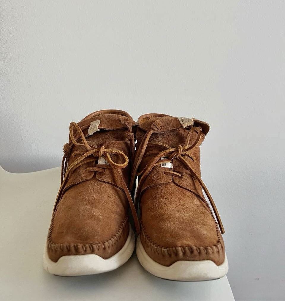Visvim Ute Moc Trainer Hi-Folk in Brown Suede