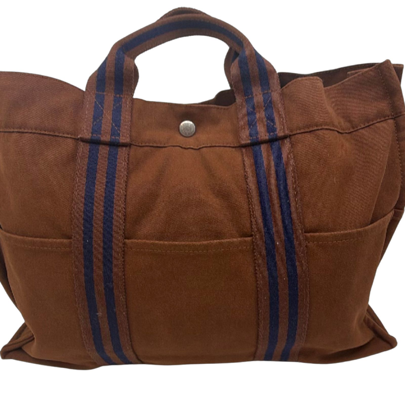 Hermès Fourre Tout Brown Canvas Tote Bag
